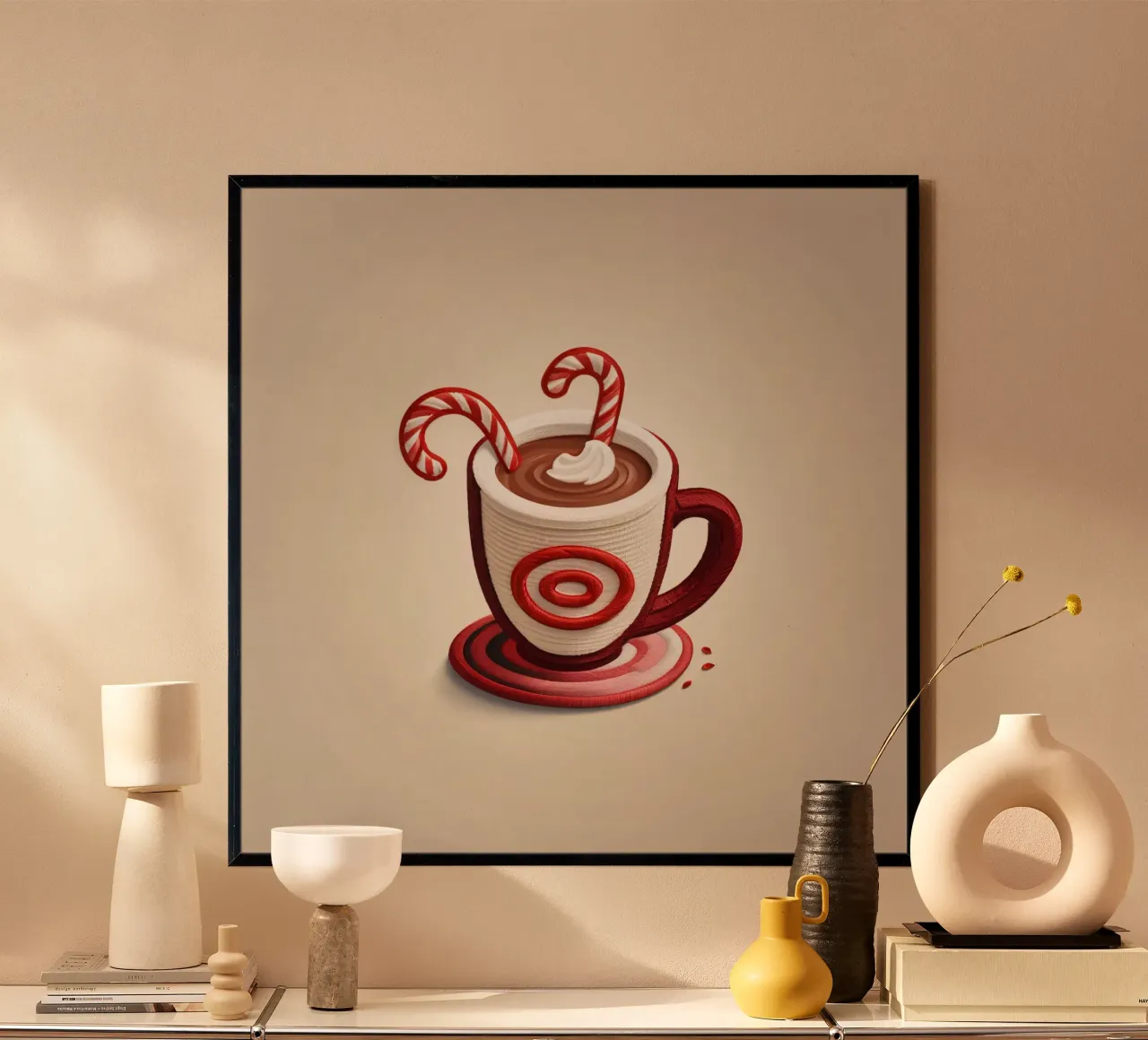 una tazza piena di cioccolata calda carta hahnemühle da DesignDoodle