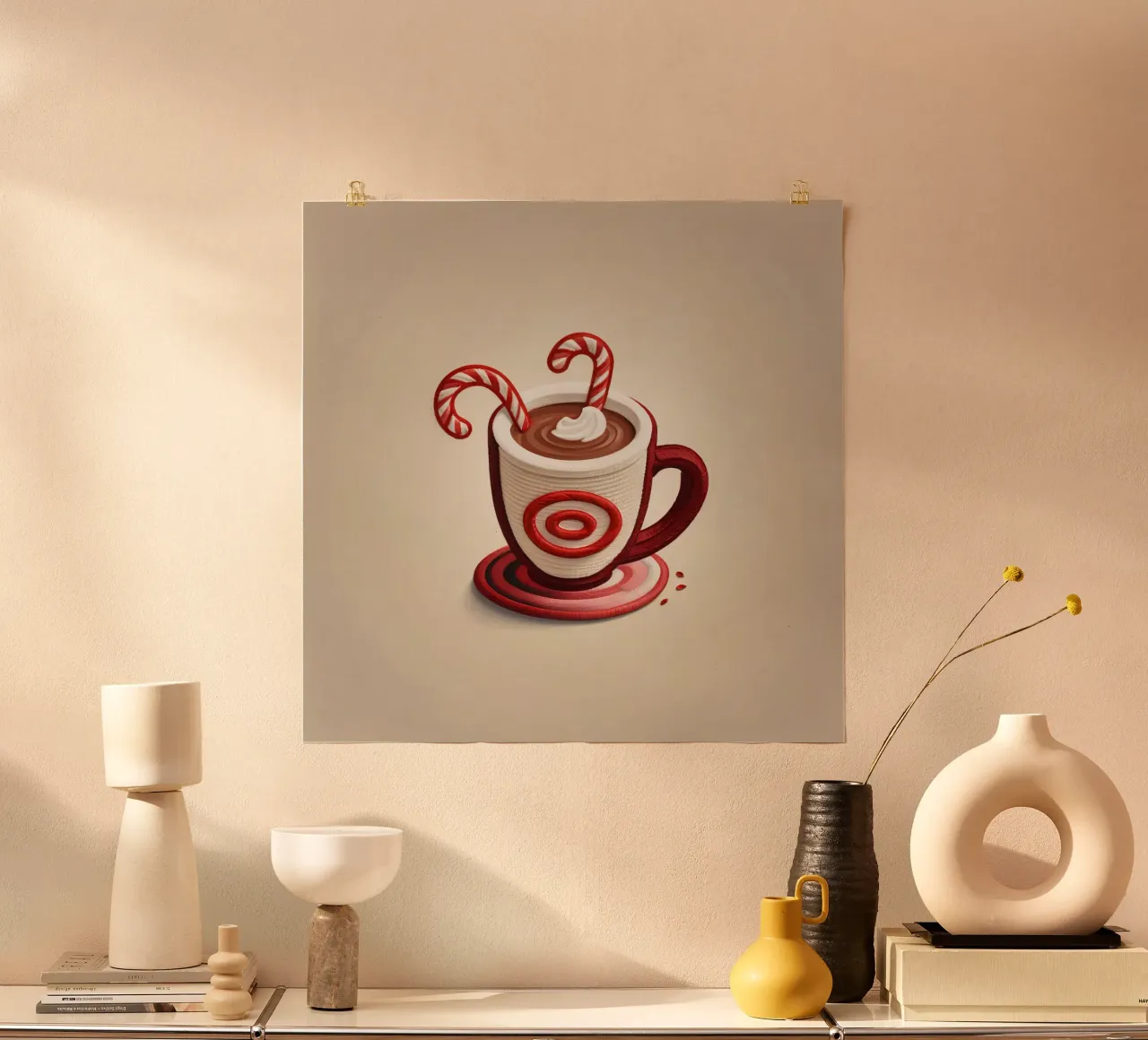 una tazza piena di cioccolata calda carta hahnemühle da DesignDoodle