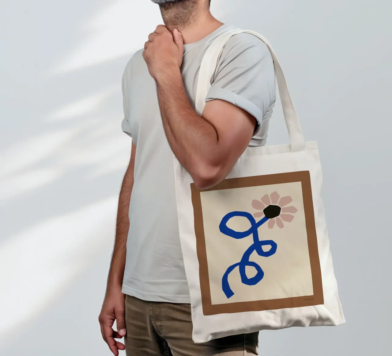 Flower Art Print No 1 borsa in juta da treechild