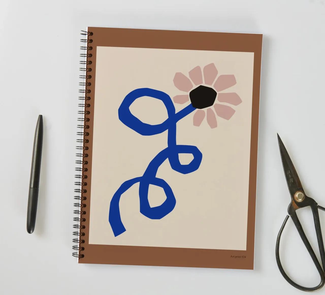 Flower Art Print No 1 carnet à spirale de treechild