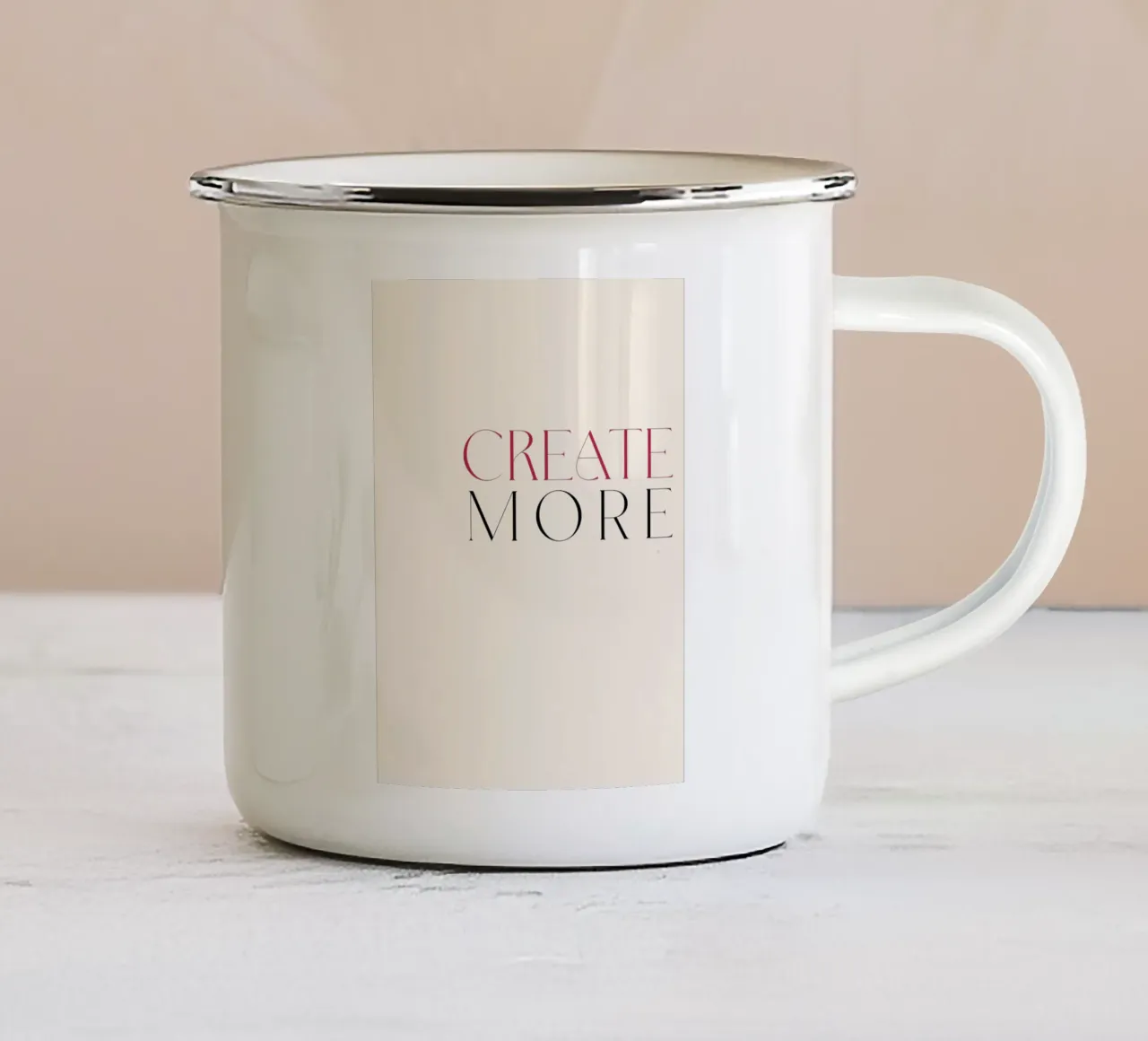 Create More Emaille Tasse von treechild