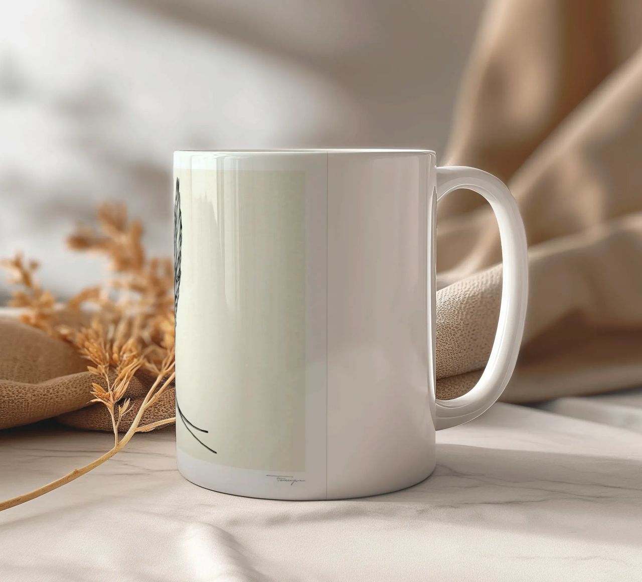 Swallow tazza in ceramica da Faunesque