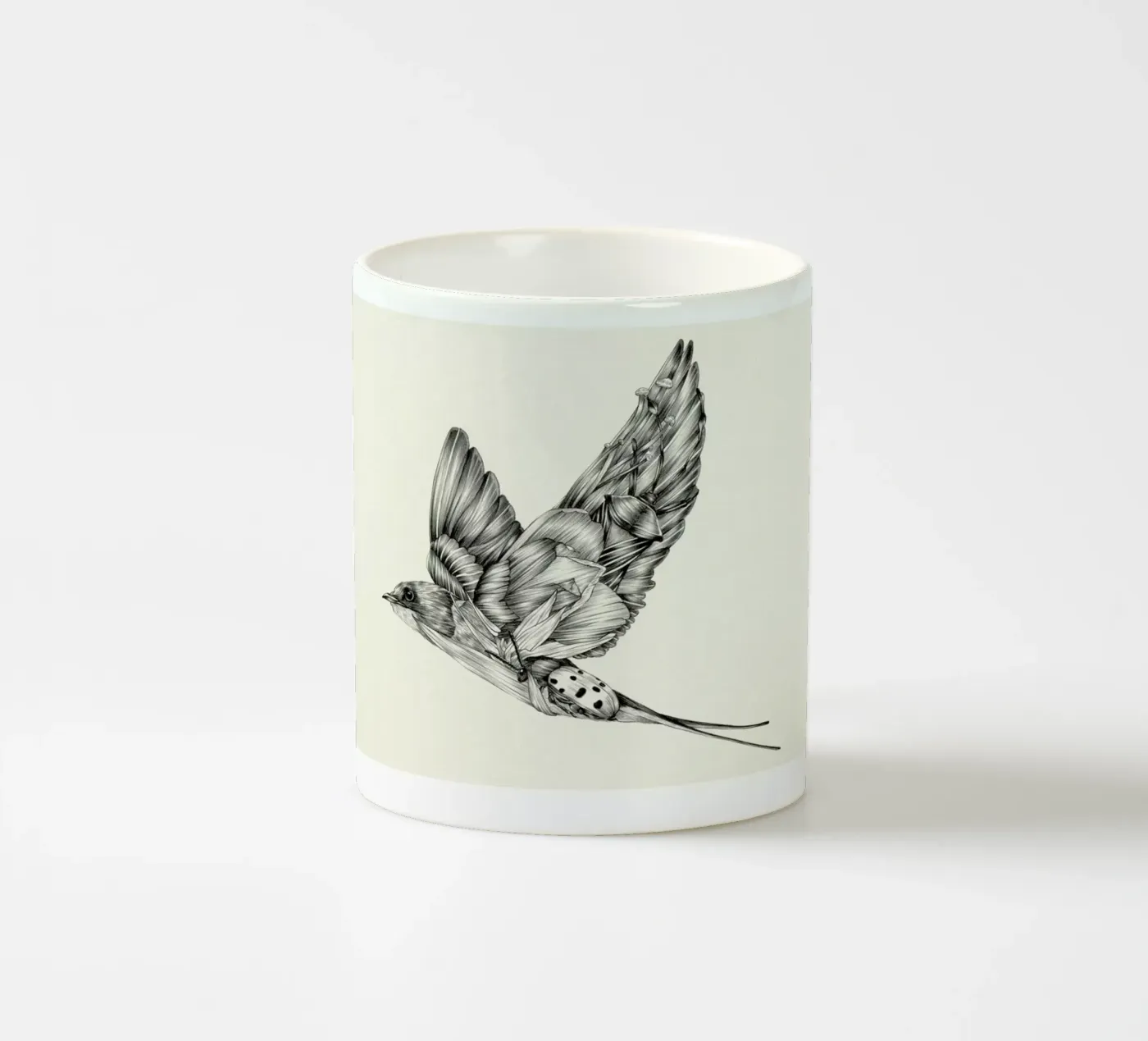 Swallow tazza in ceramica da Faunesque