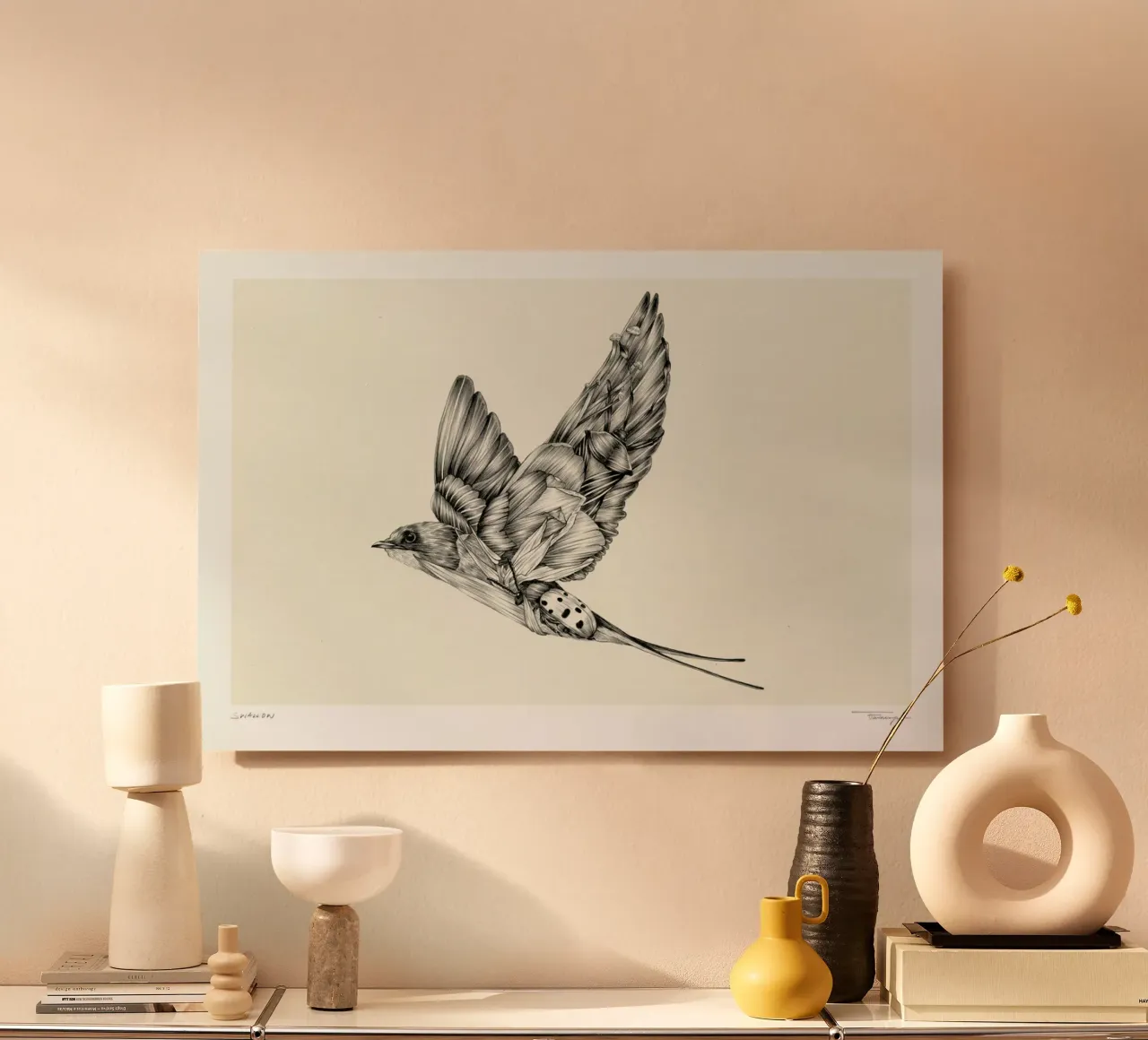 Swallow alluminio dibond da Faunesque