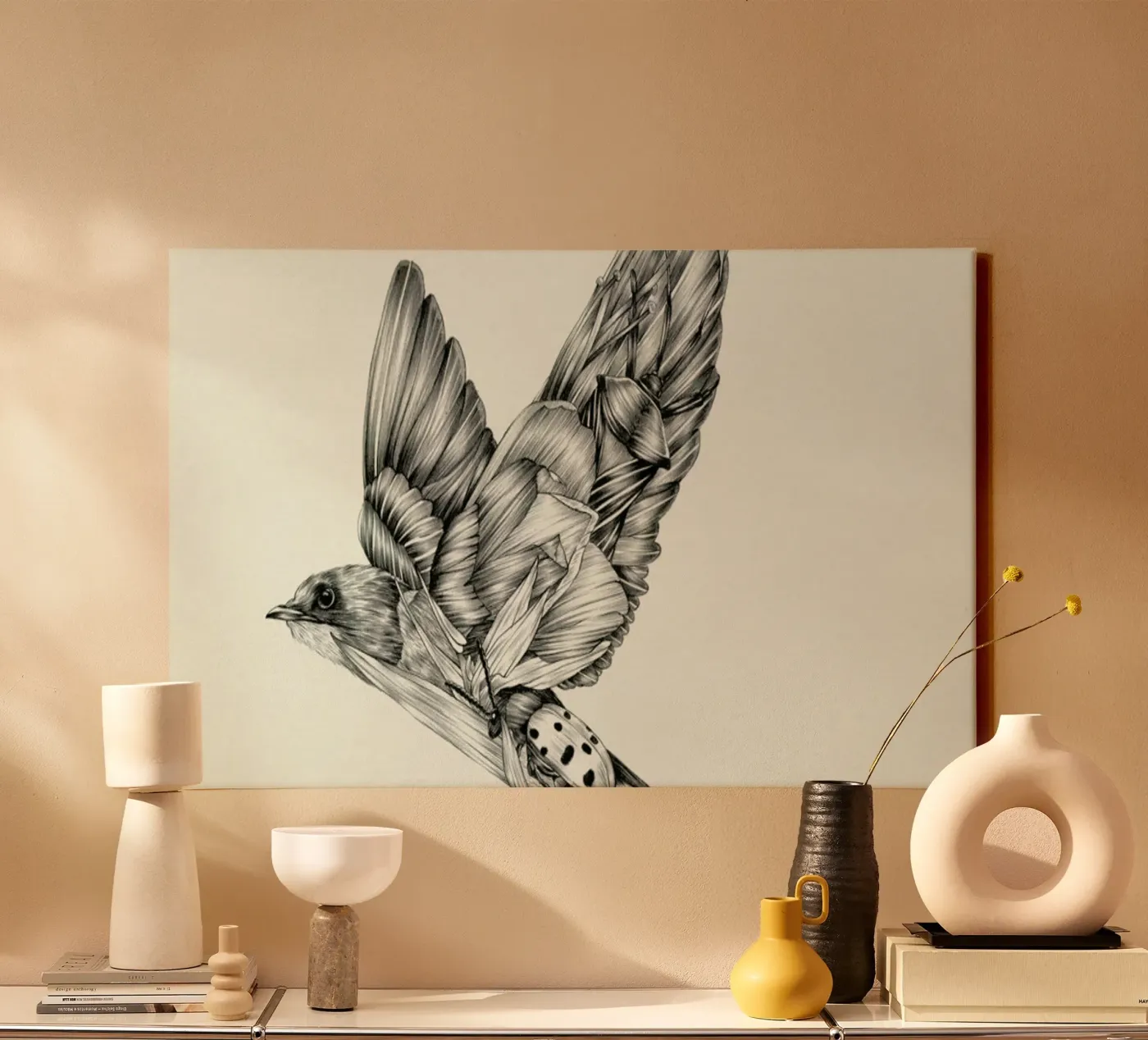 Swallow canvas by Faunesque