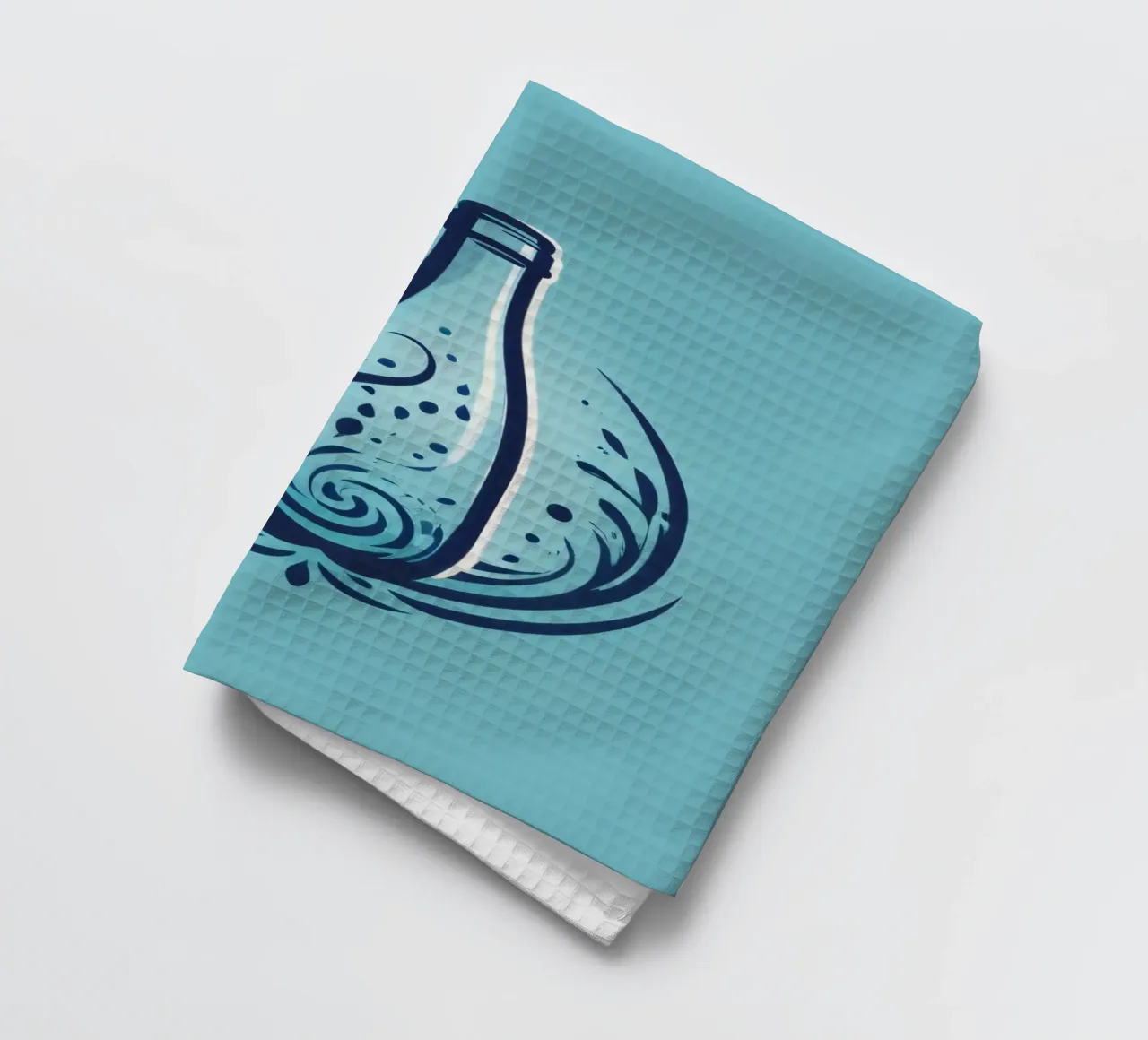logo de la bouteille présentant un art floral complexe torchon de DesignDoodle