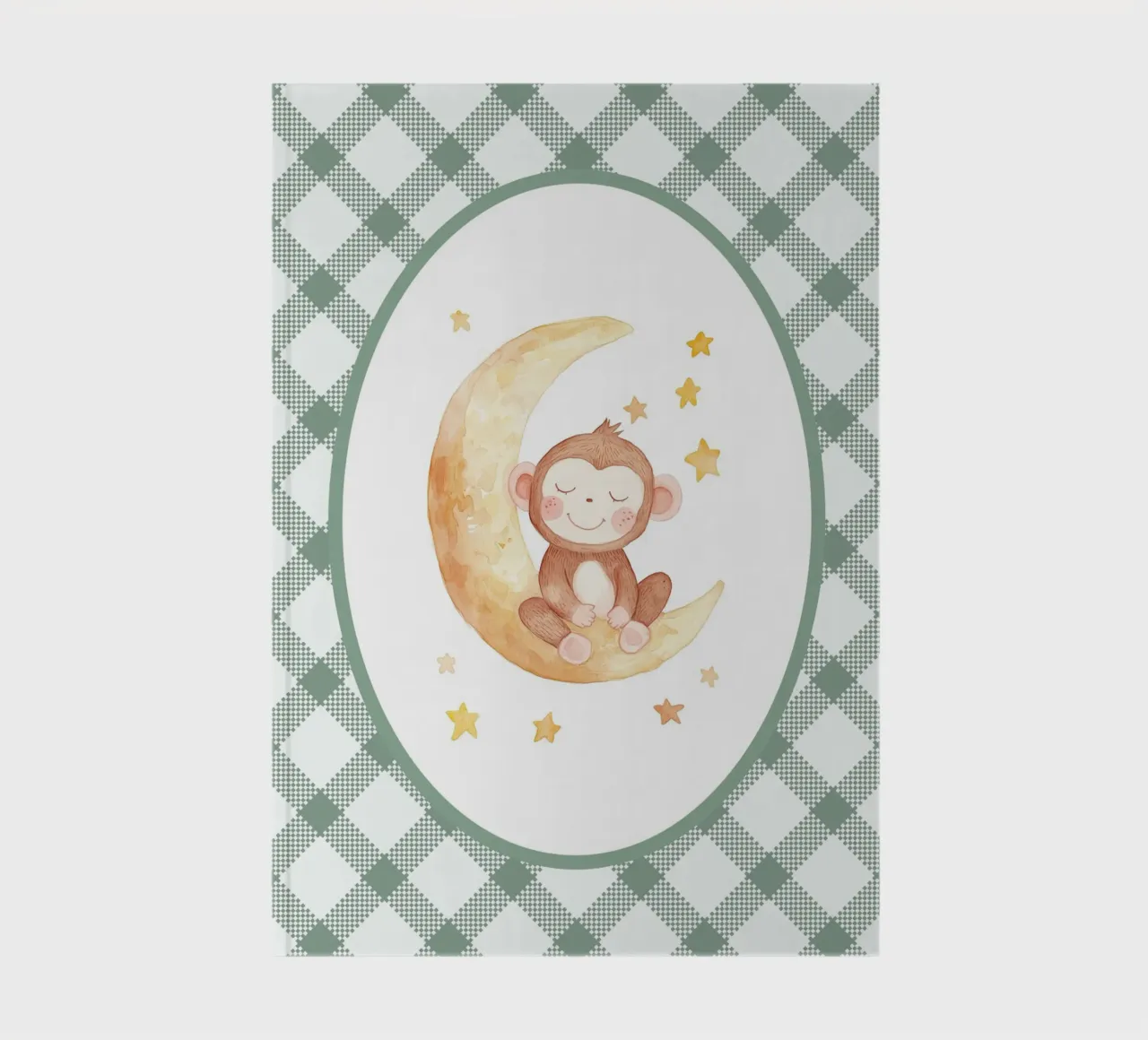 Singe dormant sur la lune jaune carnet de notes de Jungle Joy Art