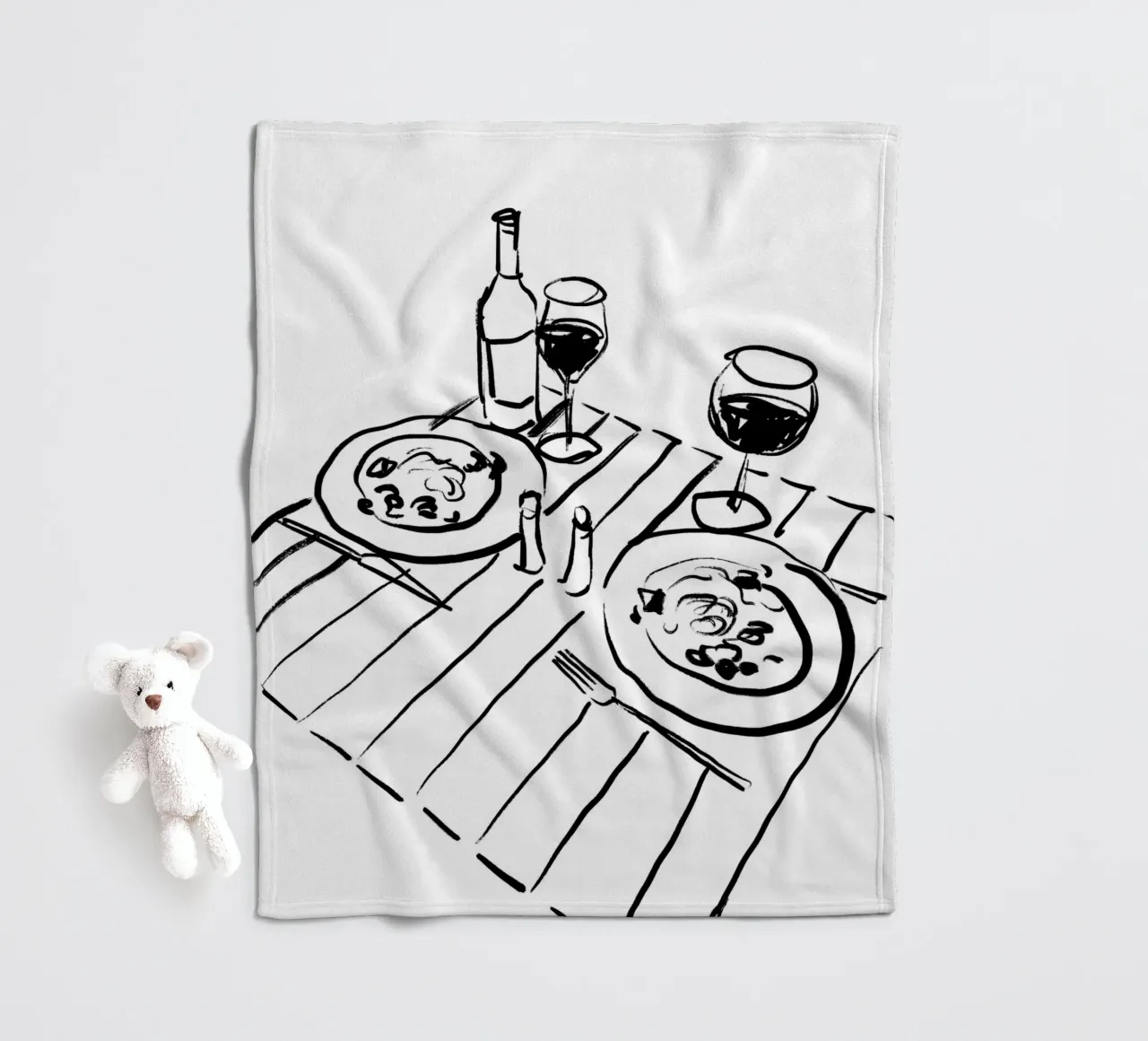 Table Still Life No 2 coperta in pile da treechild
