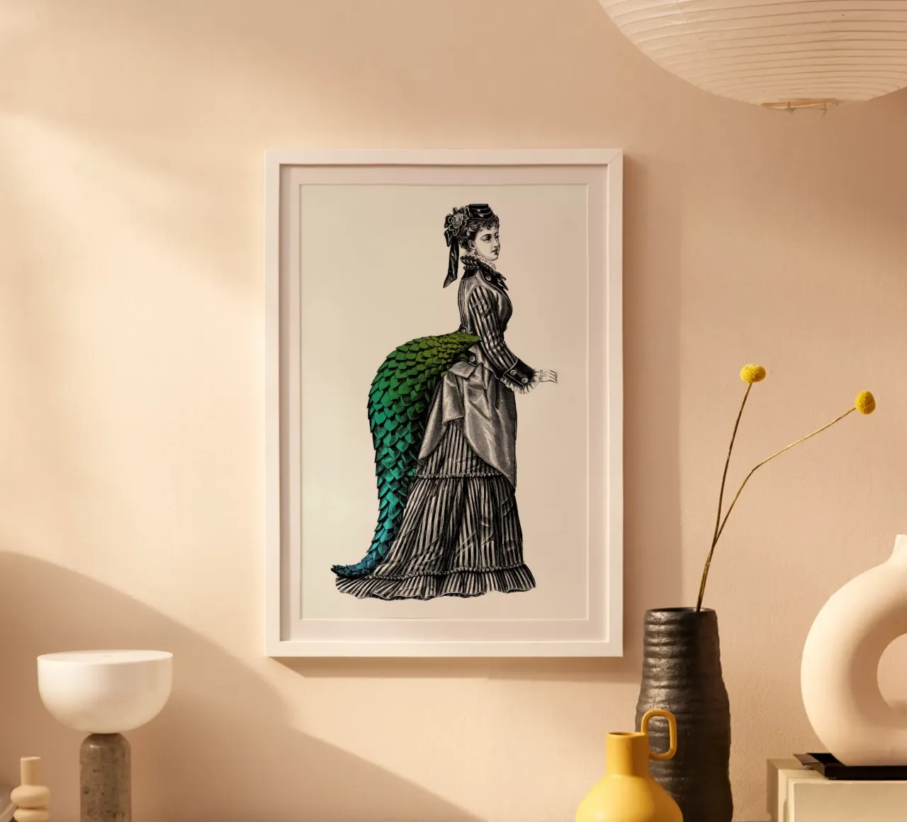 Evangeline poster con telaio in legno da The Gently Unfurling Sneak