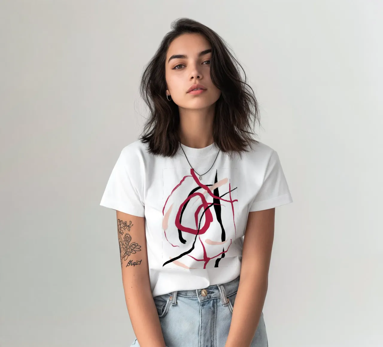 Abstract Red t-shirt da treechild