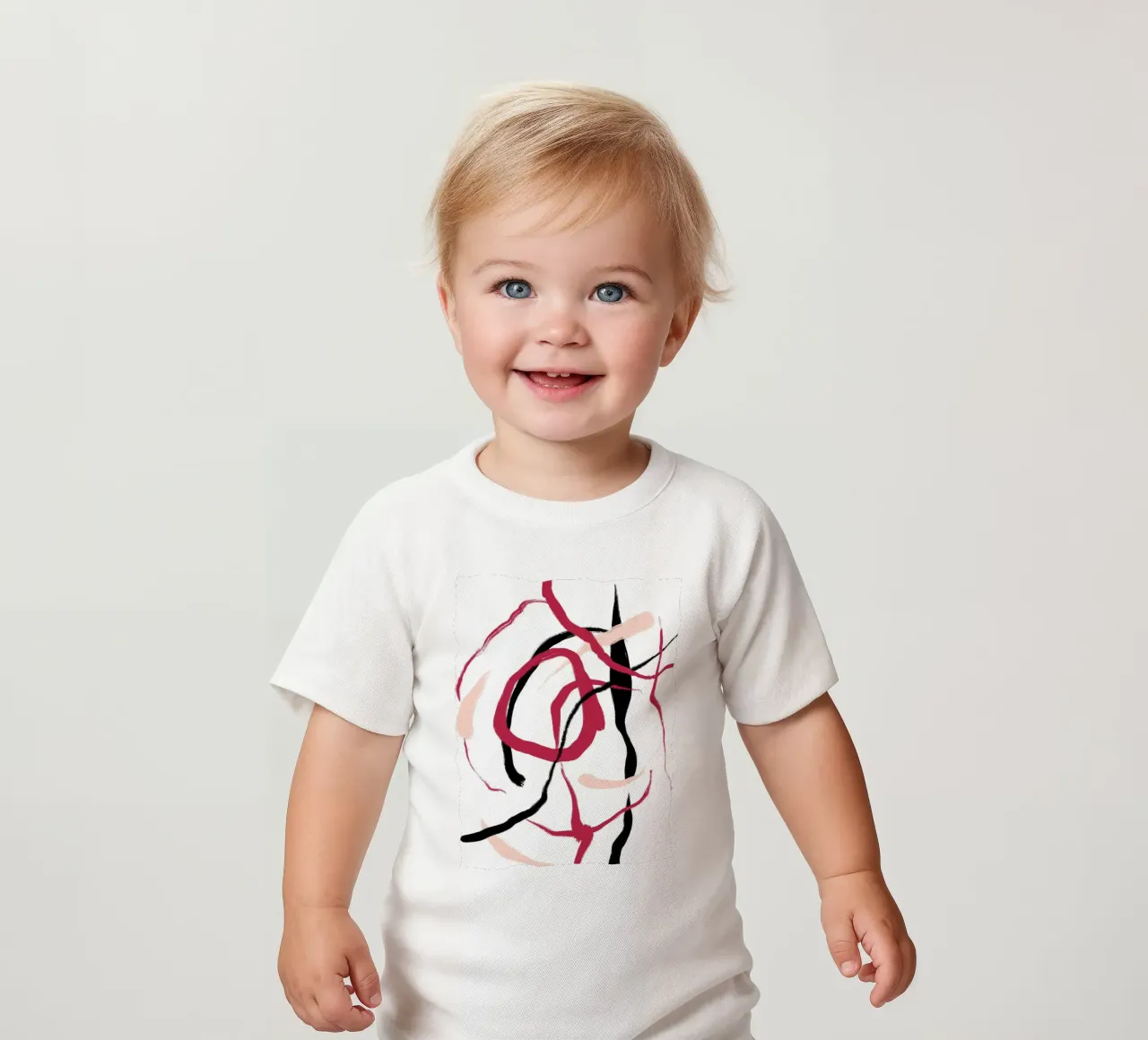 Abstract Red maglietta neonato da treechild