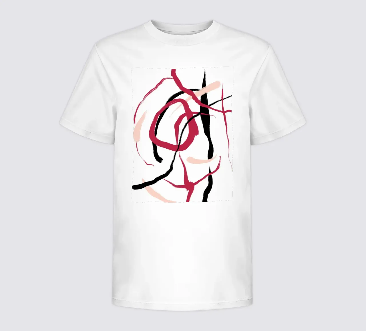 Abstract Red t-shirt bambini da treechild