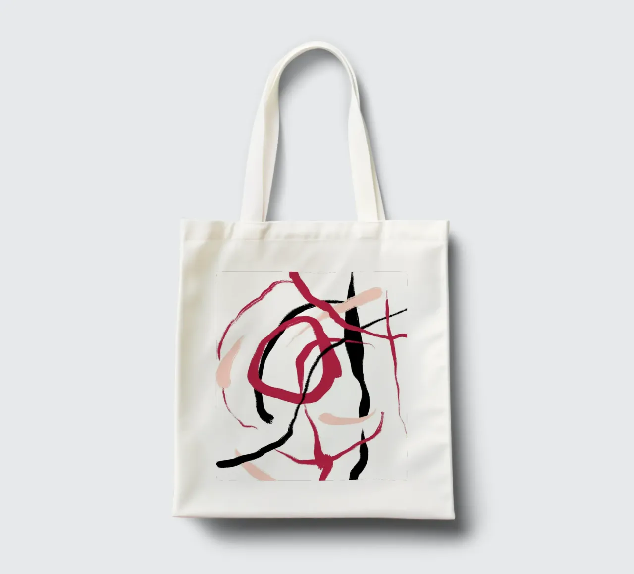 Abstract Red borsa in juta da treechild