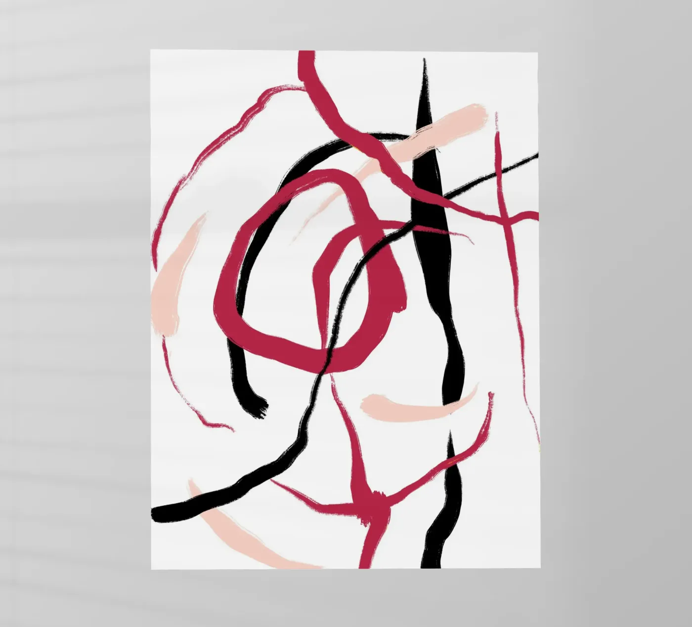 Abstract Red backlit folie van treechild