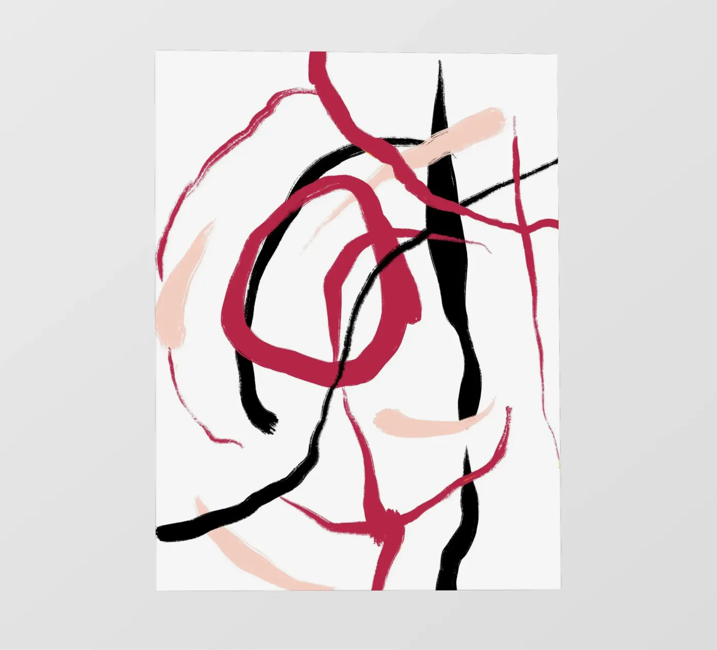 Abstract Red backlit folie van treechild