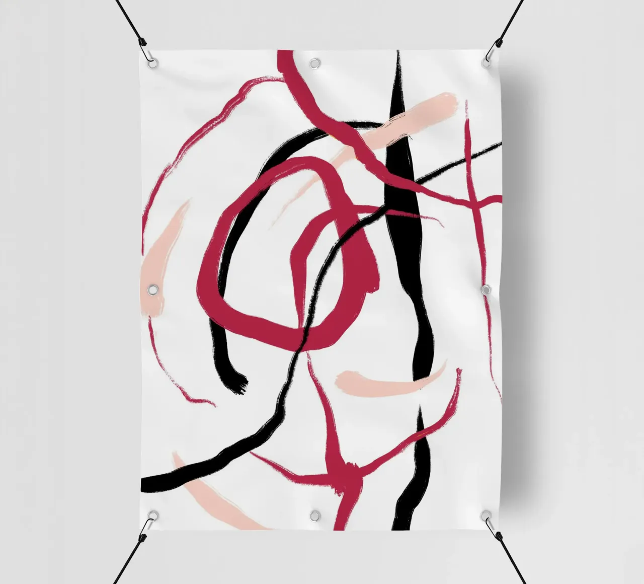 Abstract Red telo in pvc da treechild