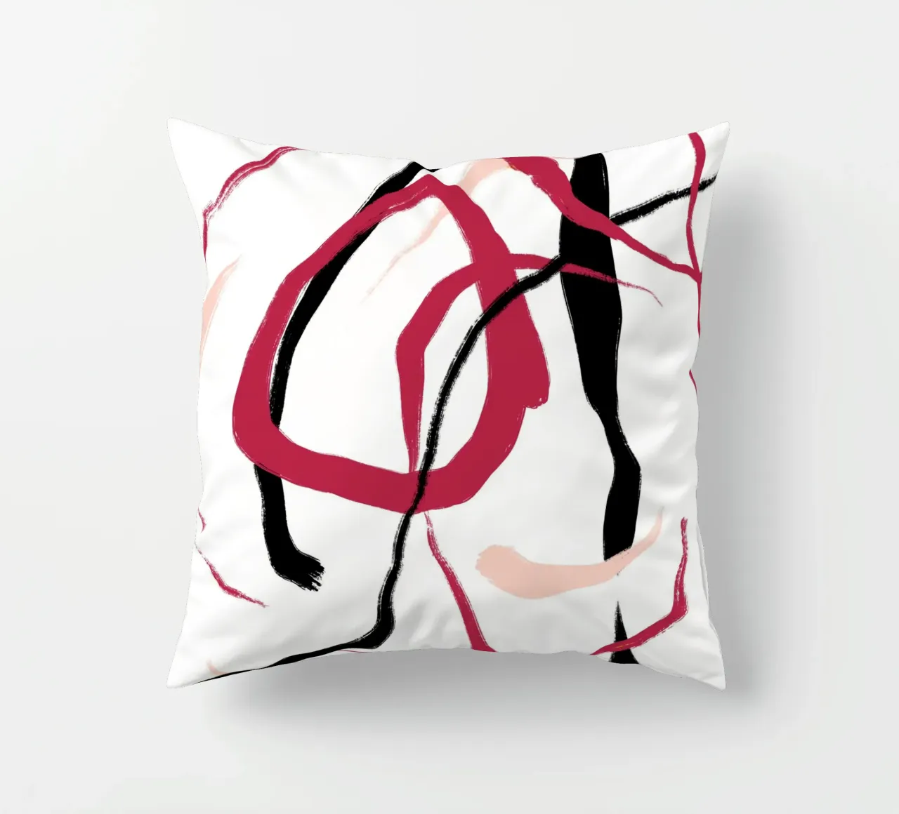 Abstract Red cuscino da treechild