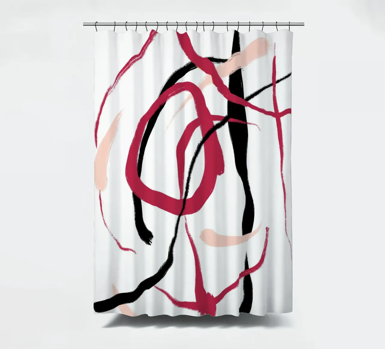 Abstract Red tenda da doccia da treechild