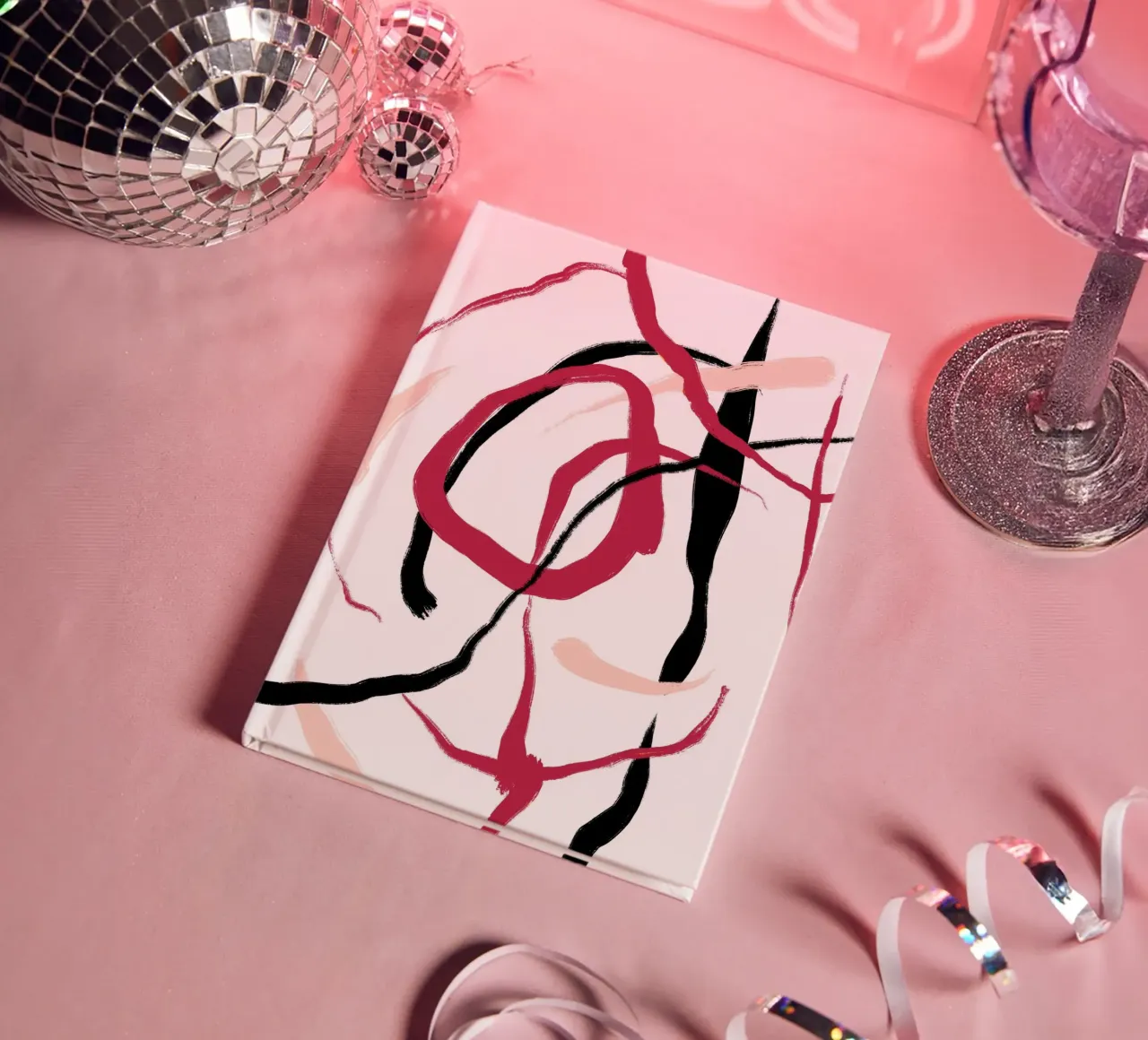 Abstract Red notebook by treechild