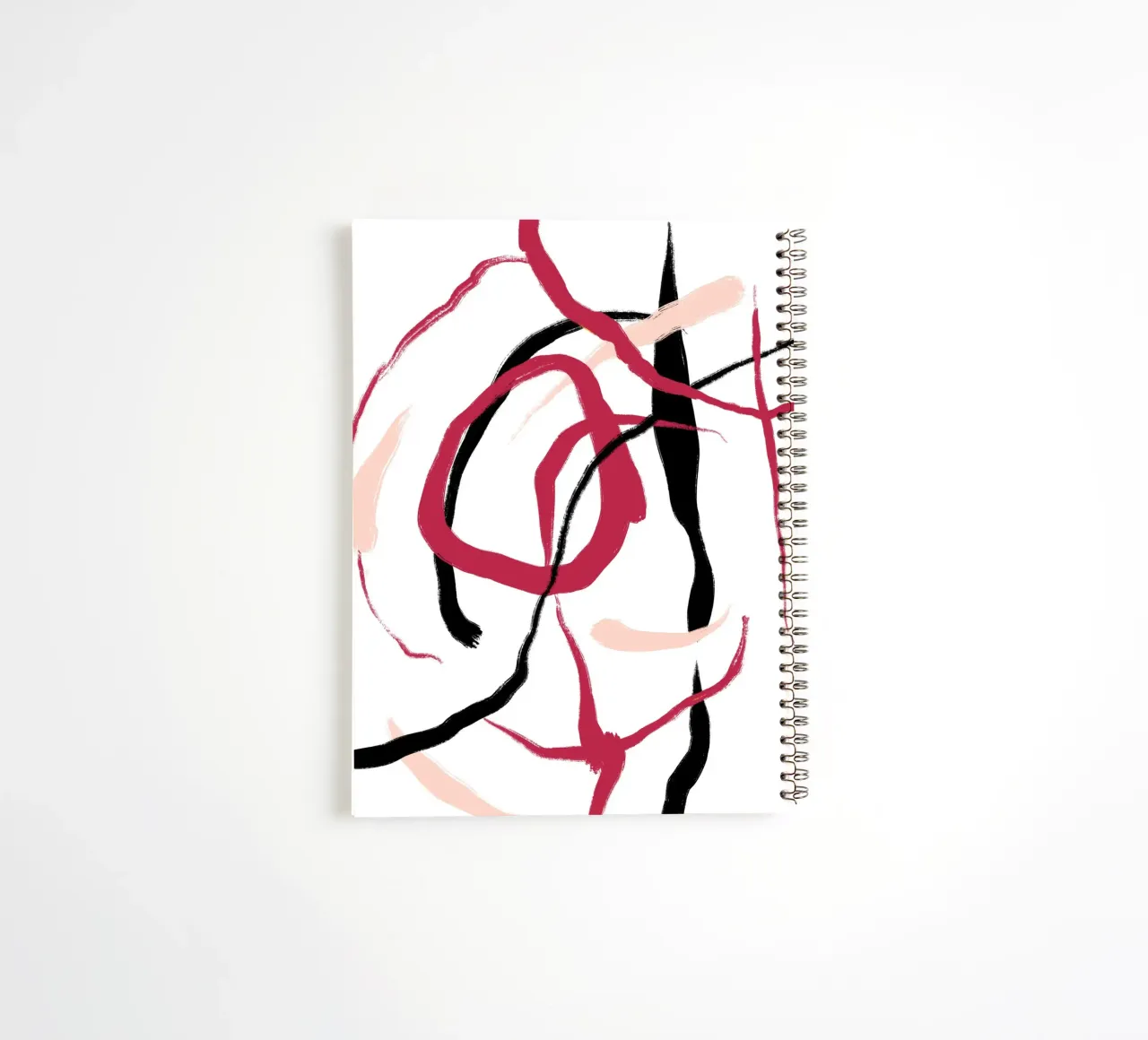 Abstract Red spiral notebook by treechild