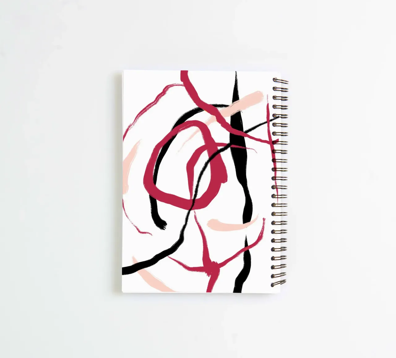 Abstract Red spiral notebook by treechild