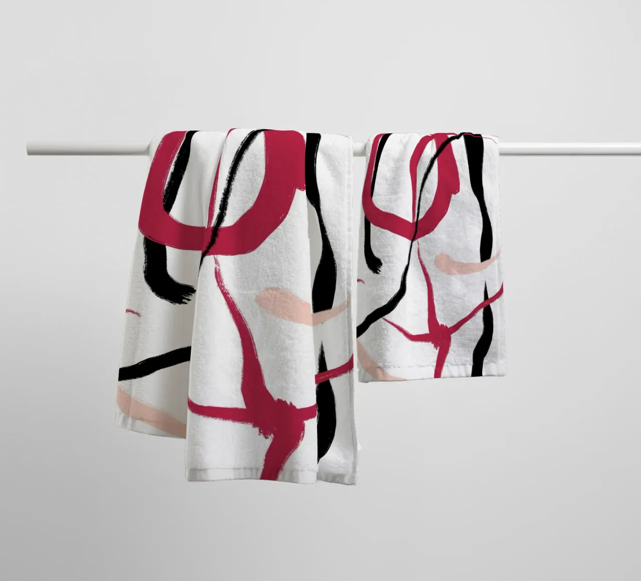 Abstract Red asciugamano da bagno da treechild