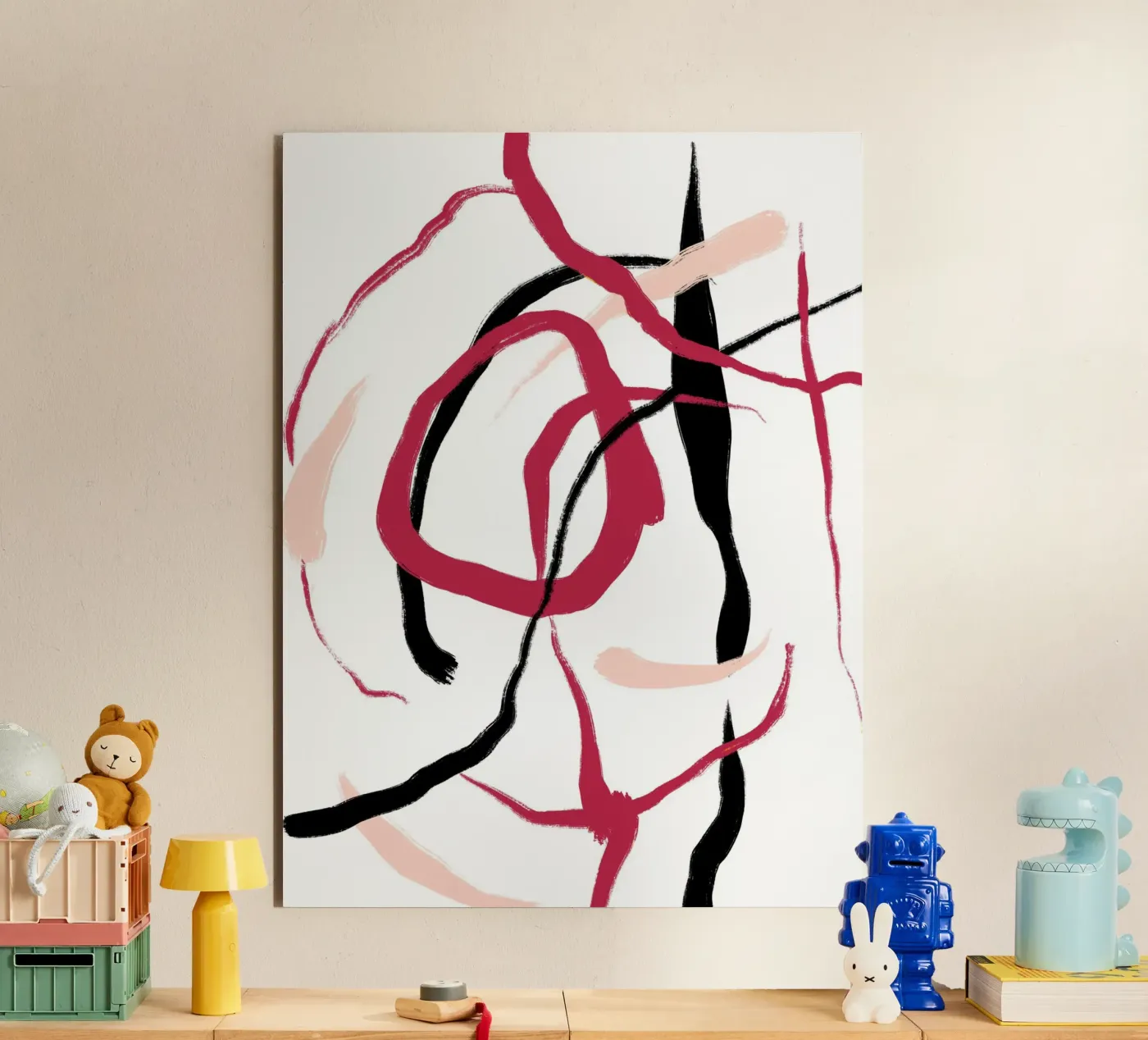 Abstract Red alluminio dibond da treechild