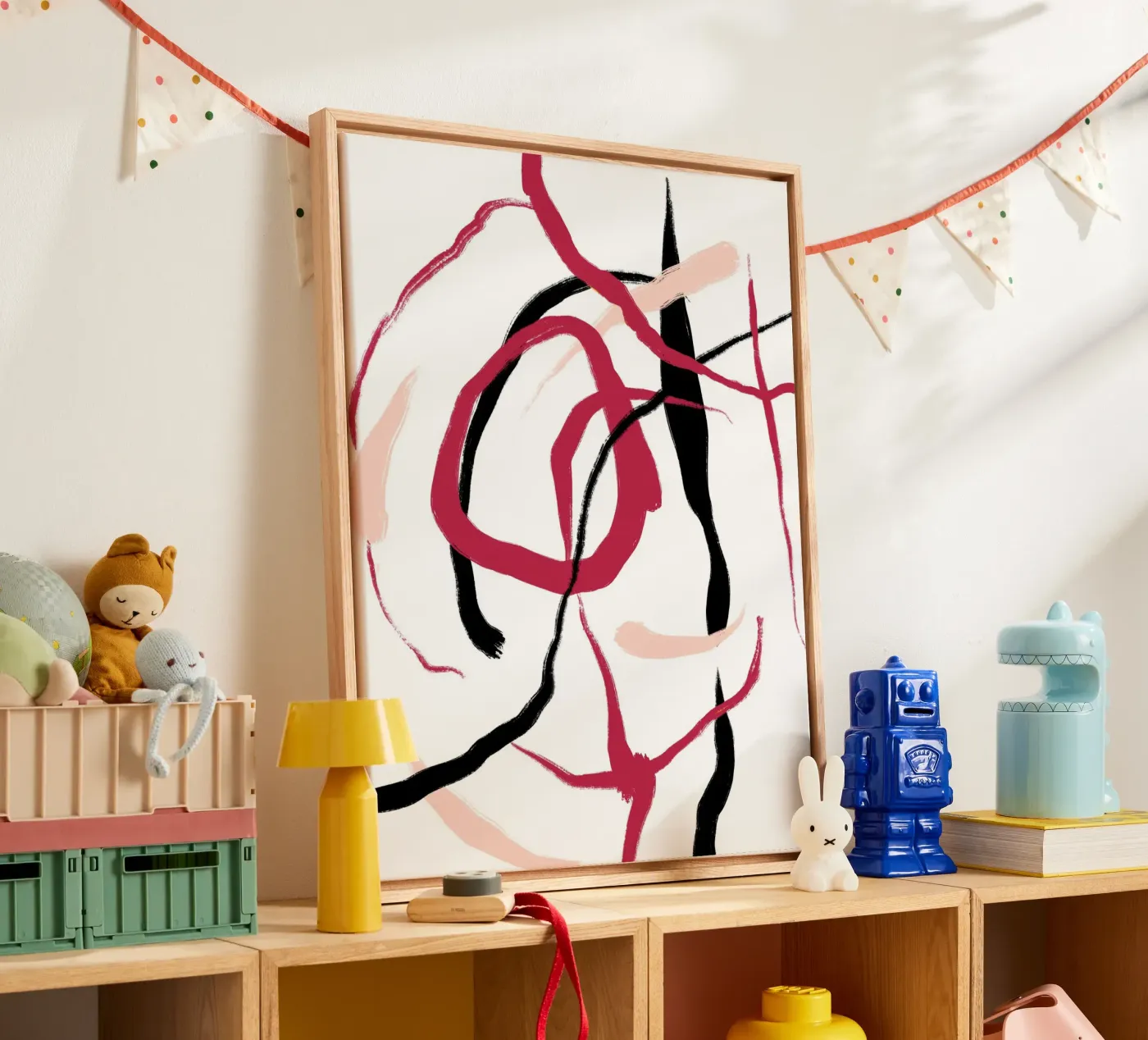 Abstract Red canvas by treechild