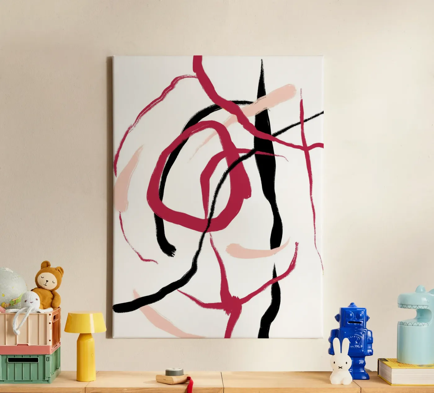 Abstract Red canvas by treechild
