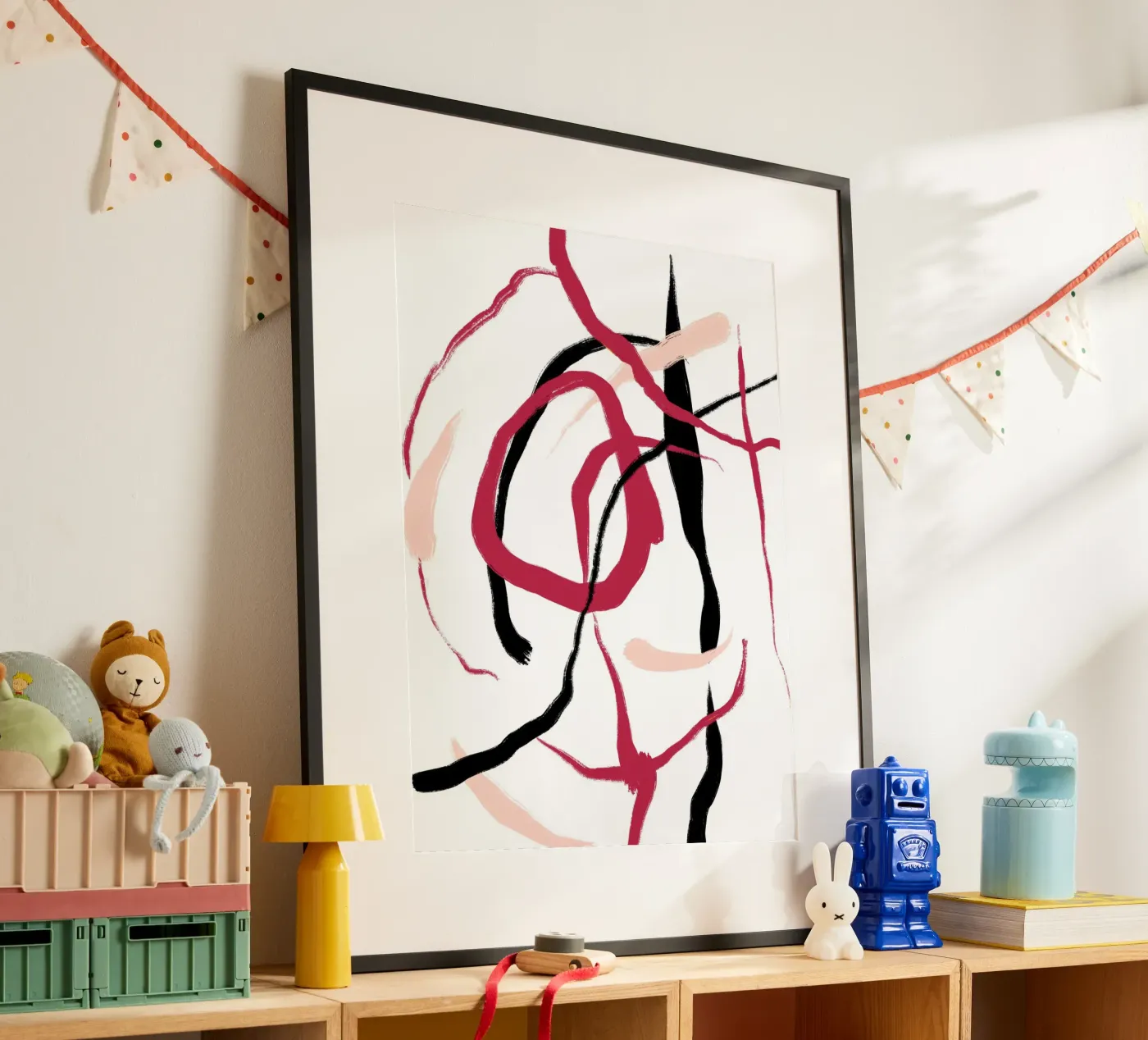 Abstract Red poster da treechild