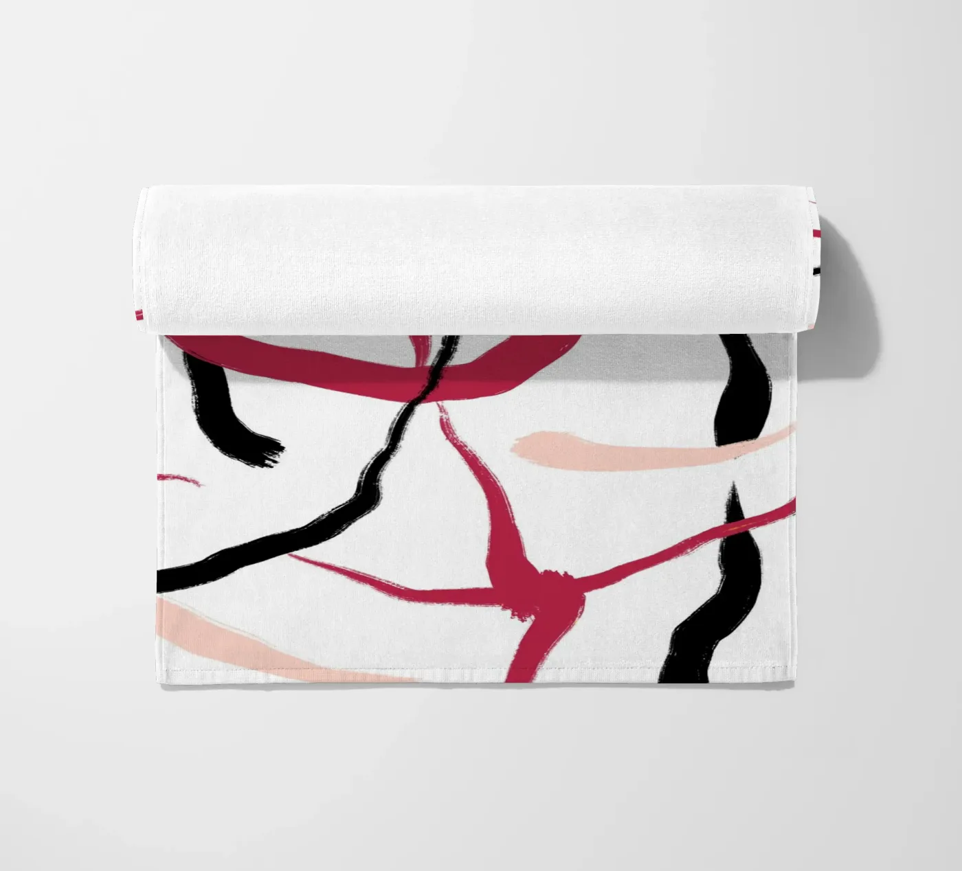 Abstract Red beach towel by treechild