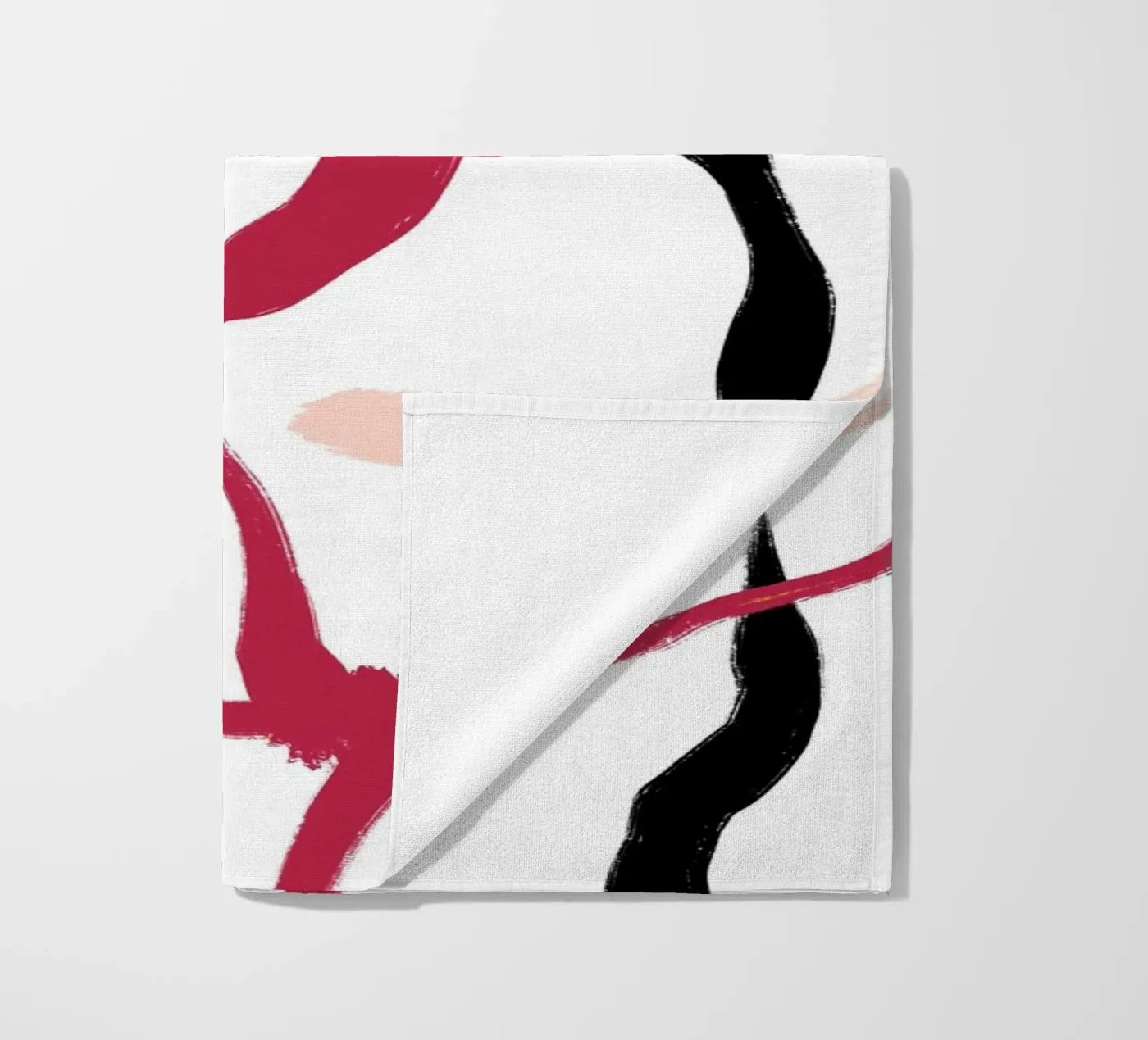 Abstract Red serviette de plage de treechild