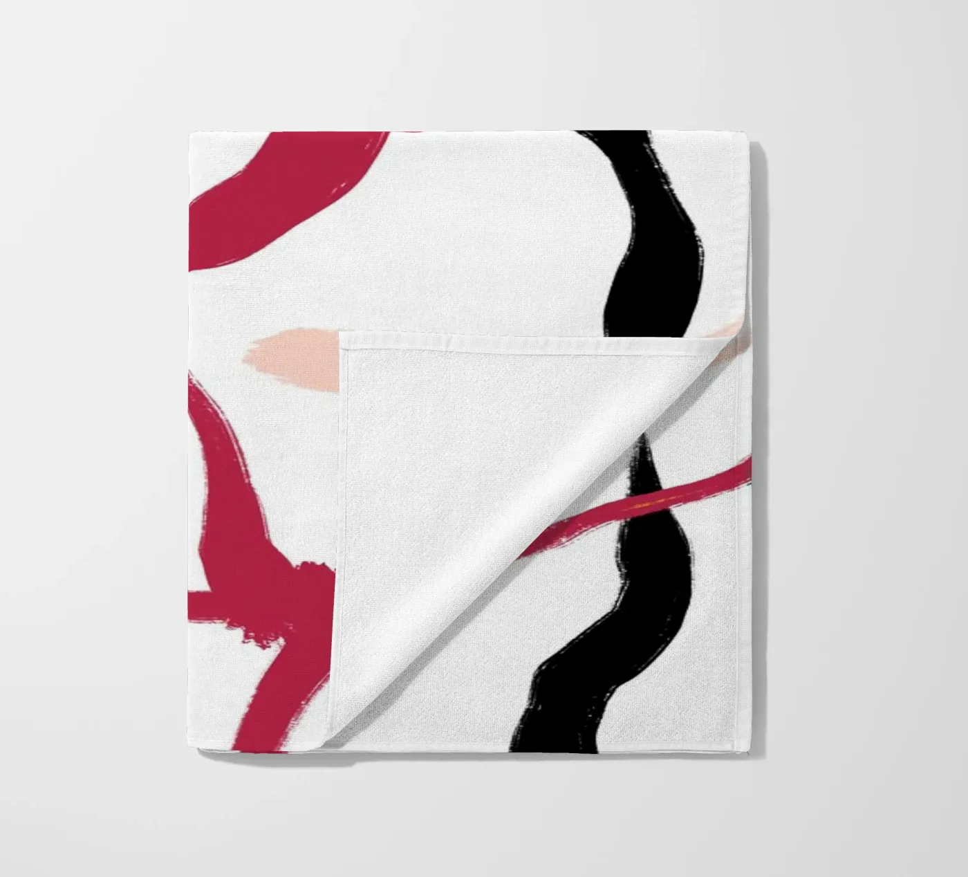 Abstract Red beach towel by treechild