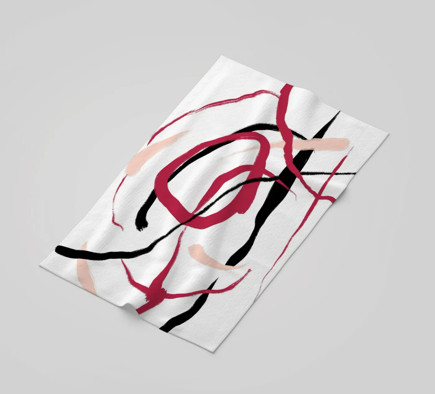 Abstract Red serviette de plage de treechild