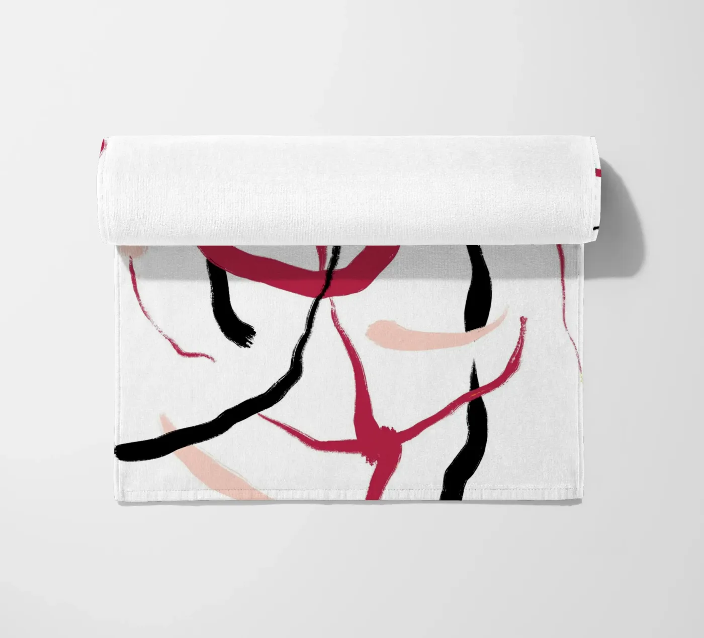 Abstract Red serviette de plage de treechild