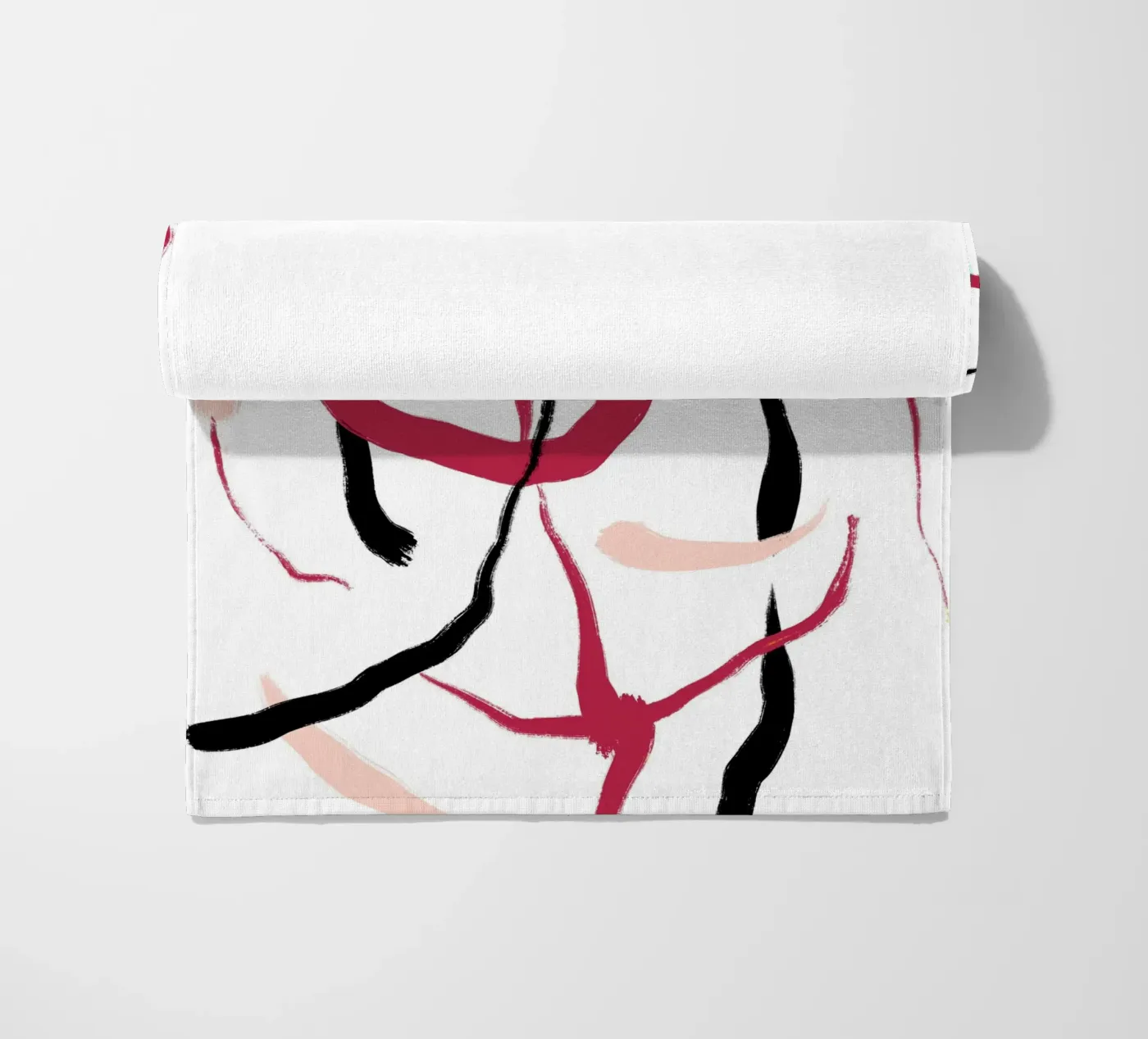 Abstract Red beach towel by treechild