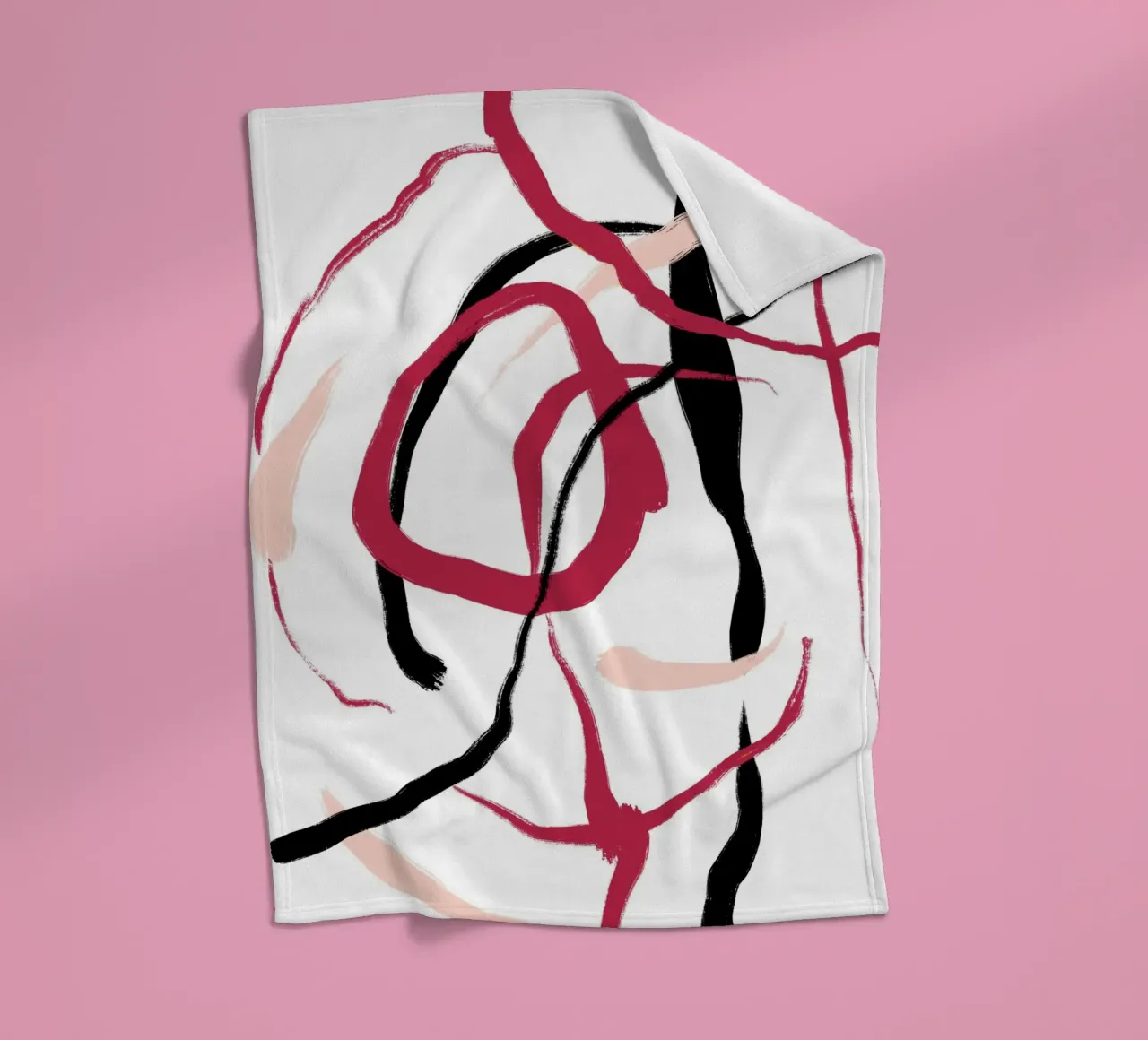Abstract Red coperta in pile da treechild