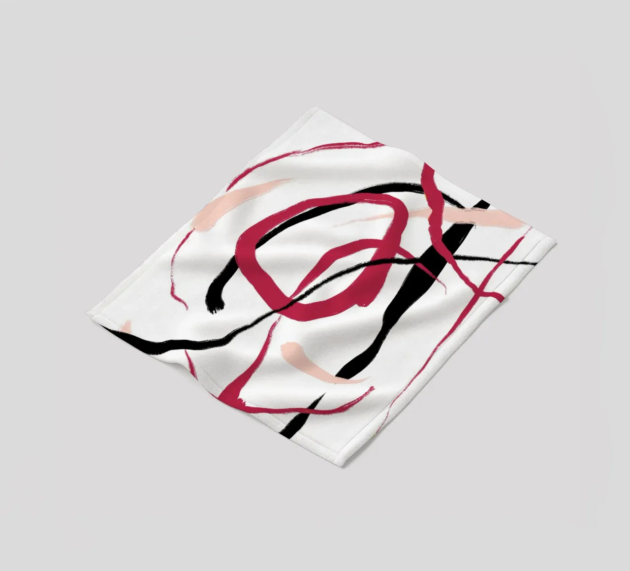 Abstract Red coperta in pile da treechild