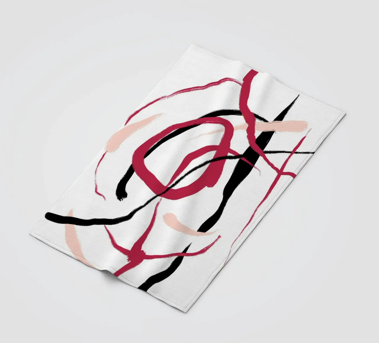 Abstract Red coperta in pile da treechild