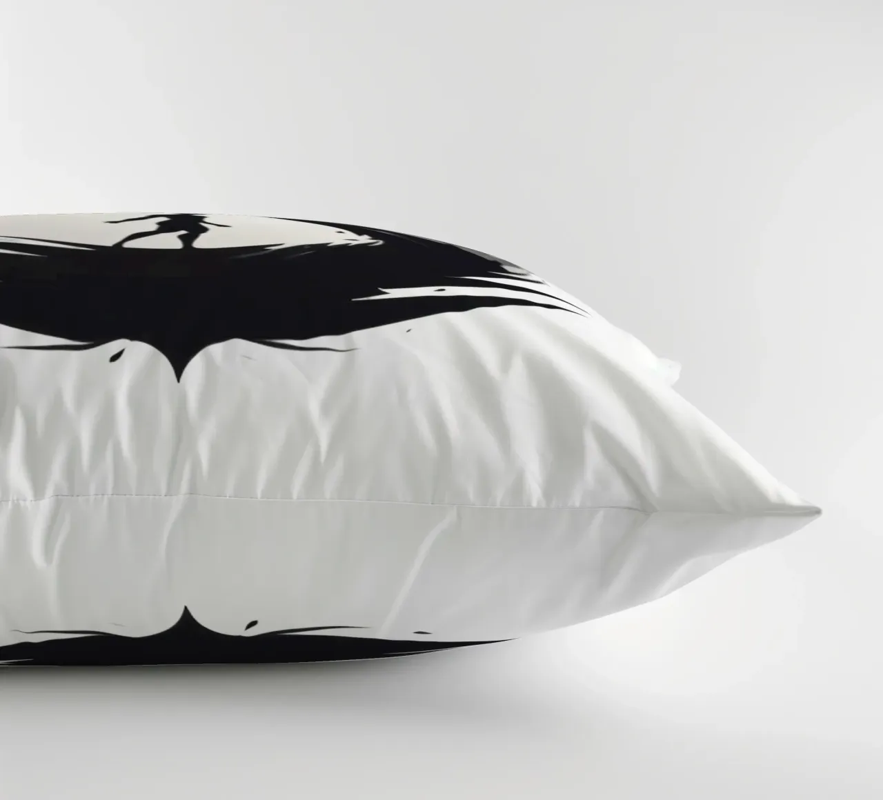 a symbolic journey between two figures and a dragon cuscino da DesignDoodle