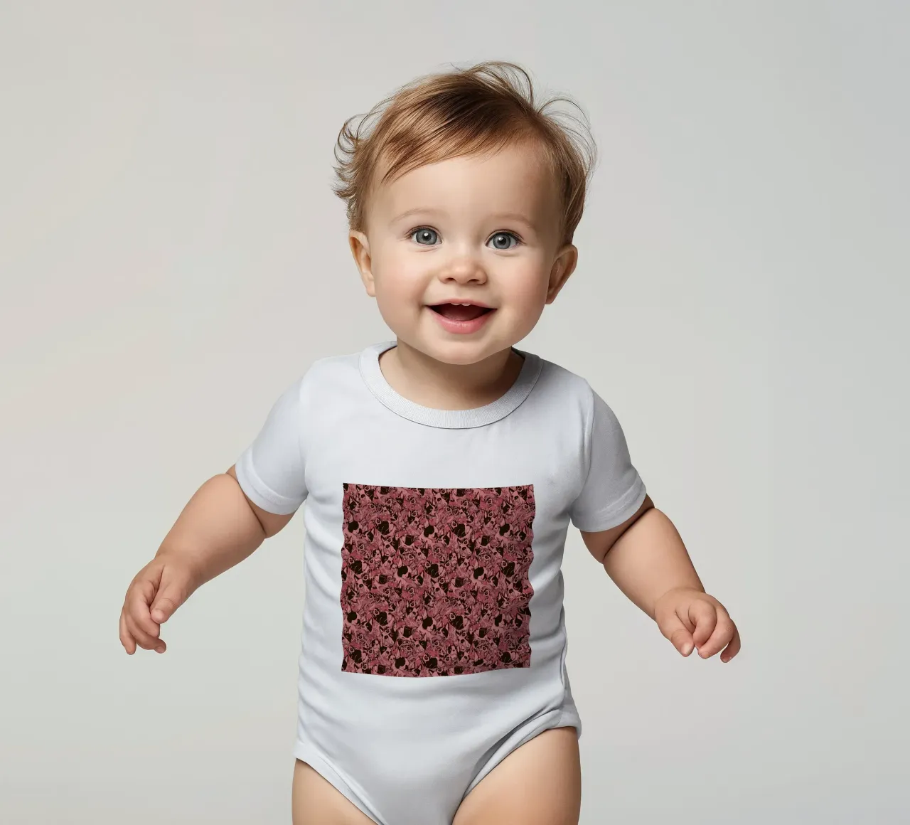 Boston Red Kurzarm Babybody von Giulio Iurissevich