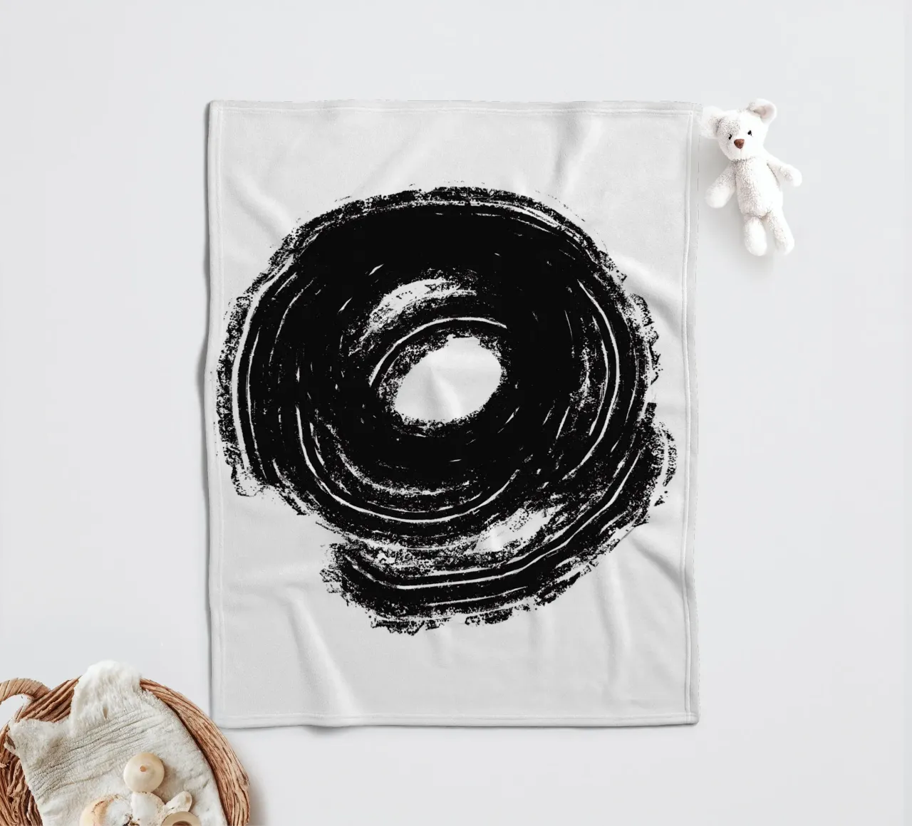 Black Circle Fleecedecke von treechild