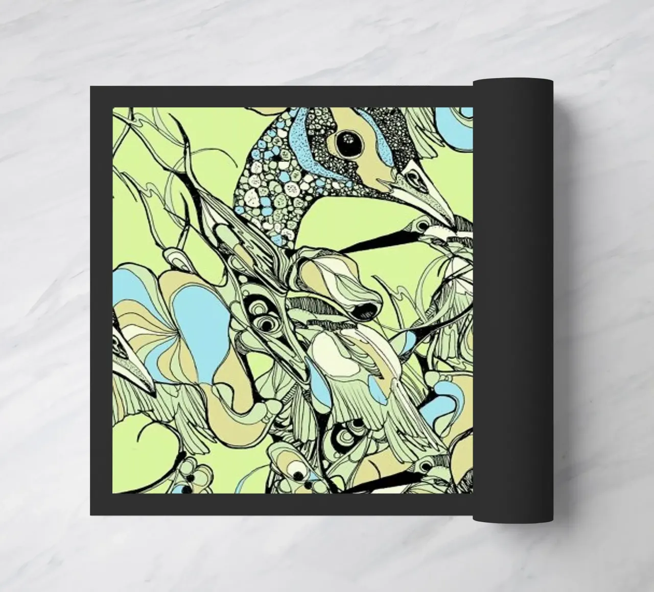 Peacock Yellow zerbino da Giulio Iurissevich