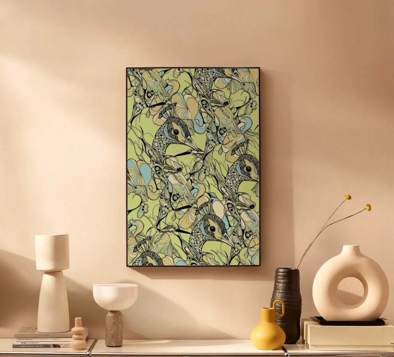 Peacock Yellow plexiglass da Giulio Iurissevich