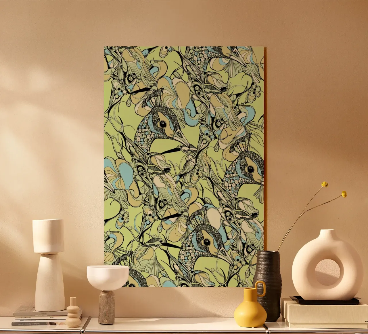 Peacock Yellow plexiglass da Giulio Iurissevich