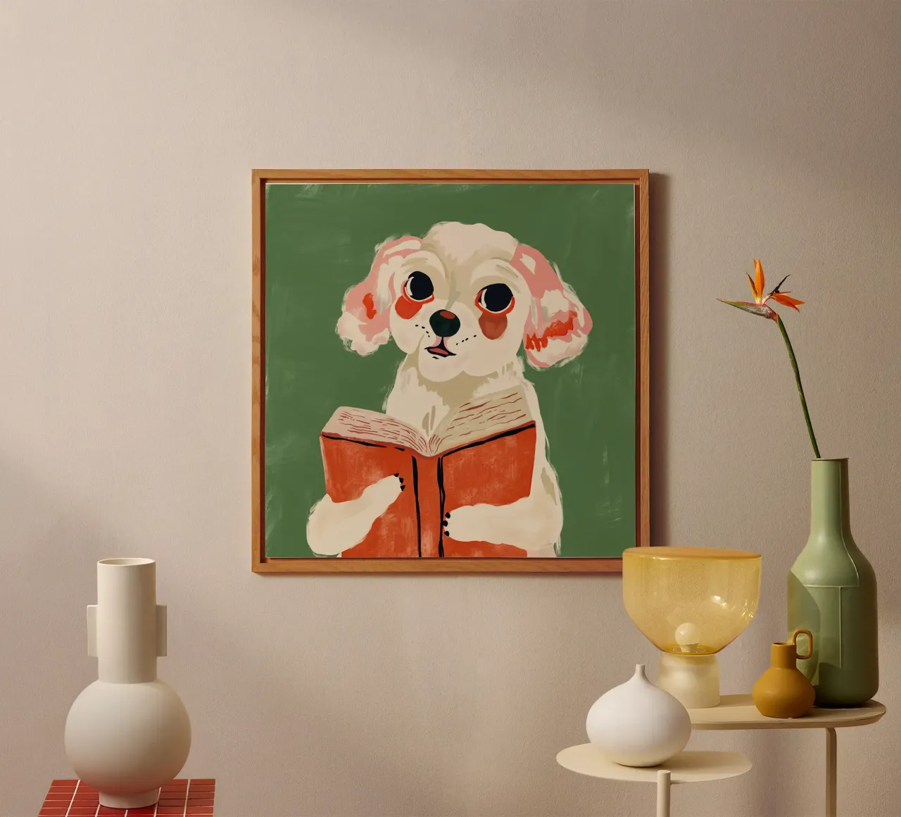 Cucciolo libresco alluminio dibond da ArtsySesta