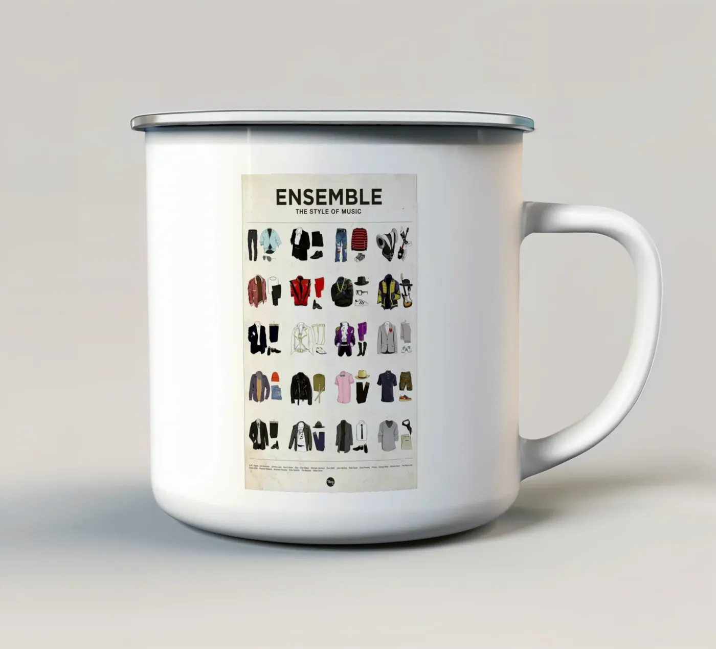 Ensemble enamel mug by Moxy Creative House