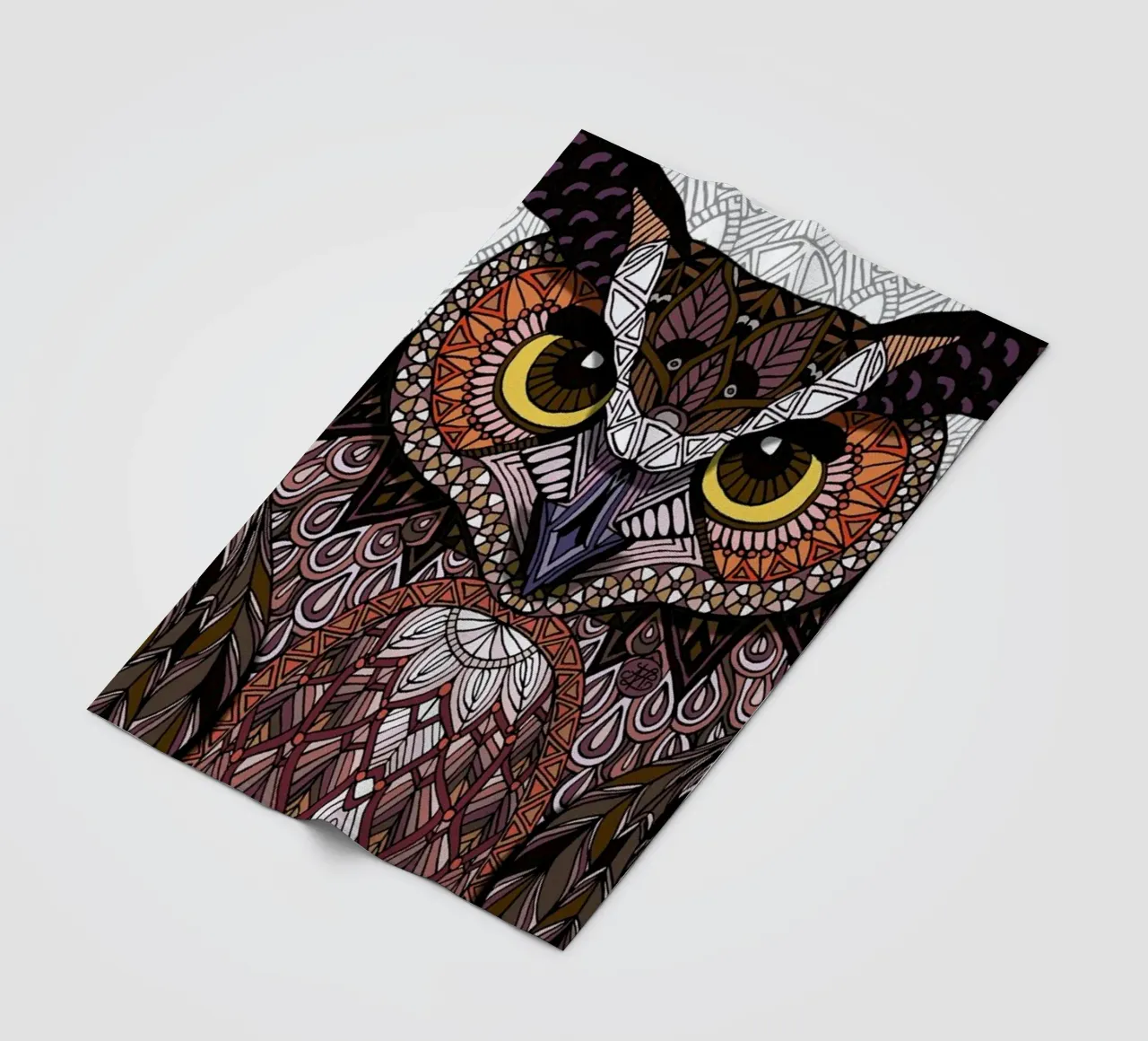 Great Horned Owl fleece blanket by Angelika Parker