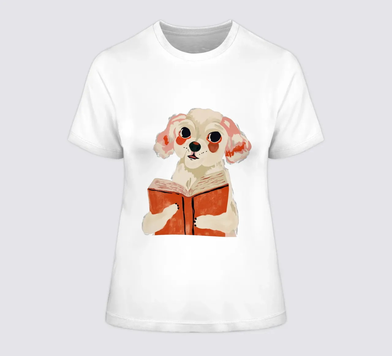 Cucciolo libresco t-shirt da donna da ArtsySesta