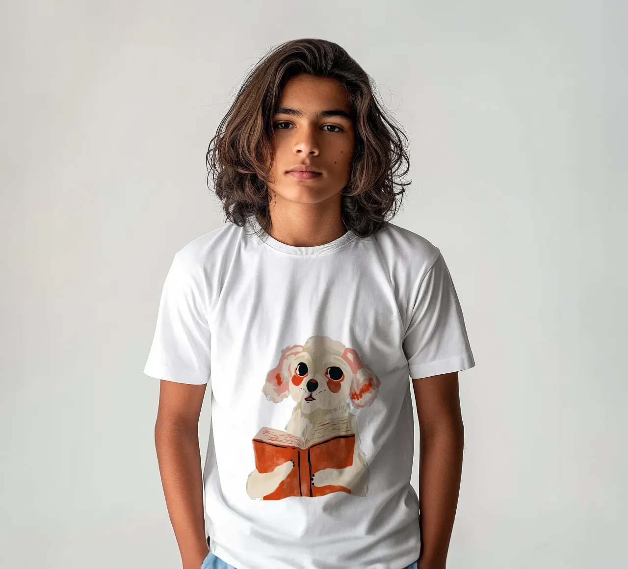 Cucciolo libresco t-shirt bambini da ArtsySesta